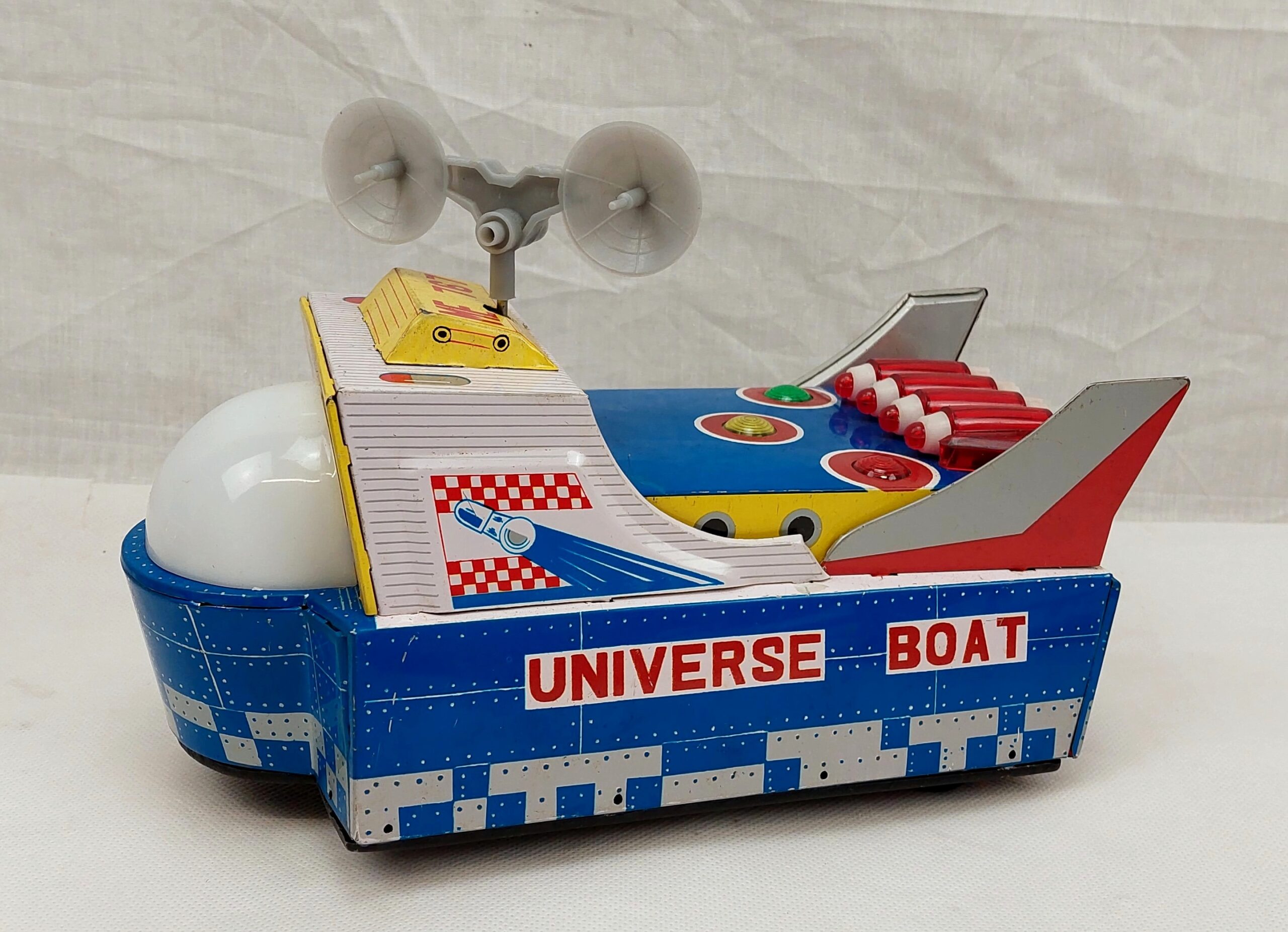 Vintage Tinplate Battery Operated Universe Boat - Image 2