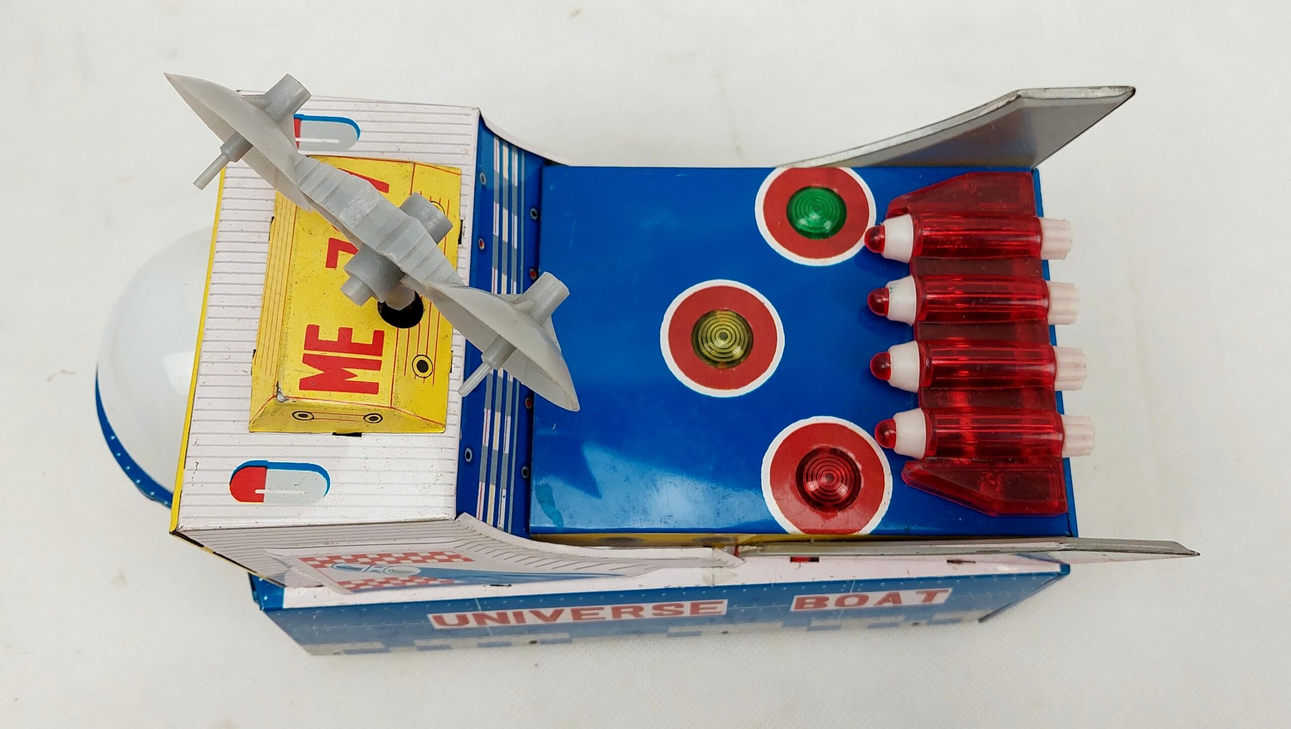 Vintage Tinplate Battery Operated Universe Boat - Image 3
