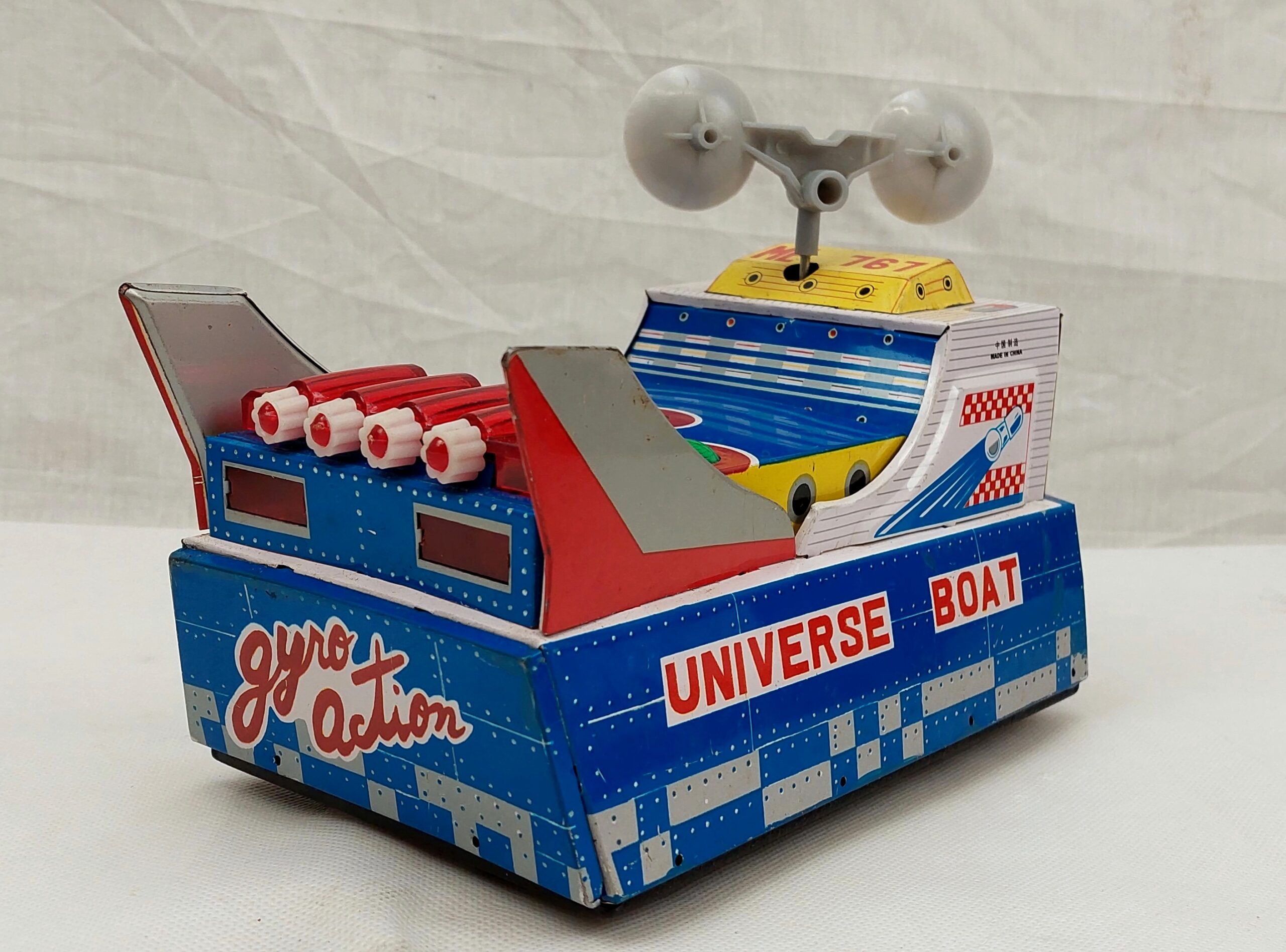 Vintage Tinplate Battery Operated Universe Boat - Image 4