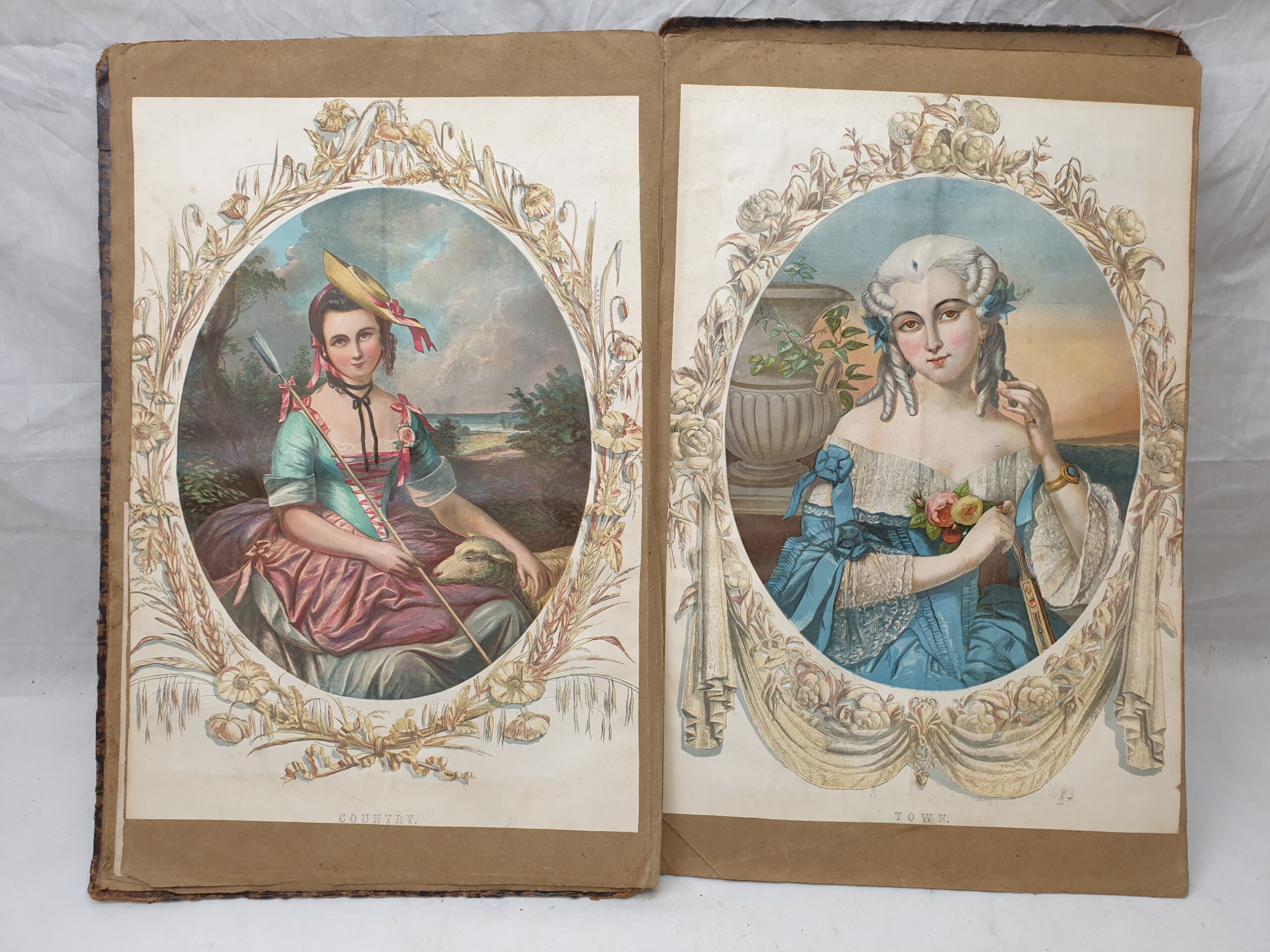 Large Victorian Album Containing Numerous Chromolithograph Prints - Image 13