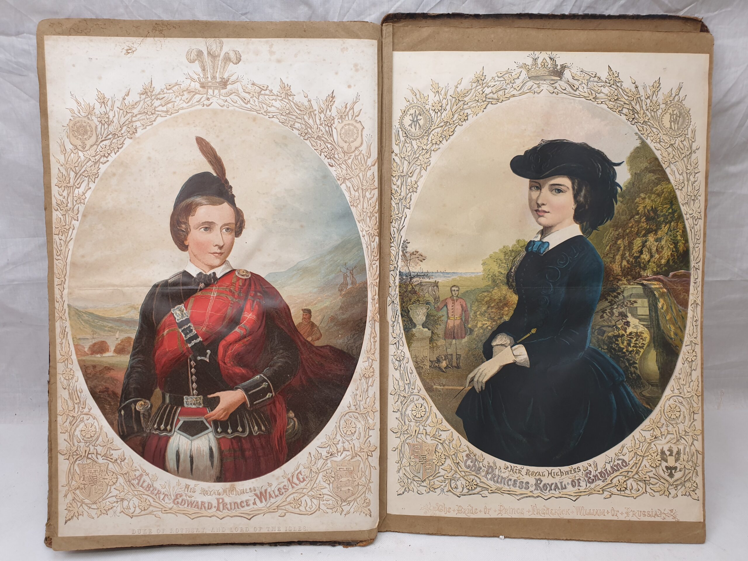 Large Victorian Album Containing Numerous Chromolithograph Prints - Image 12
