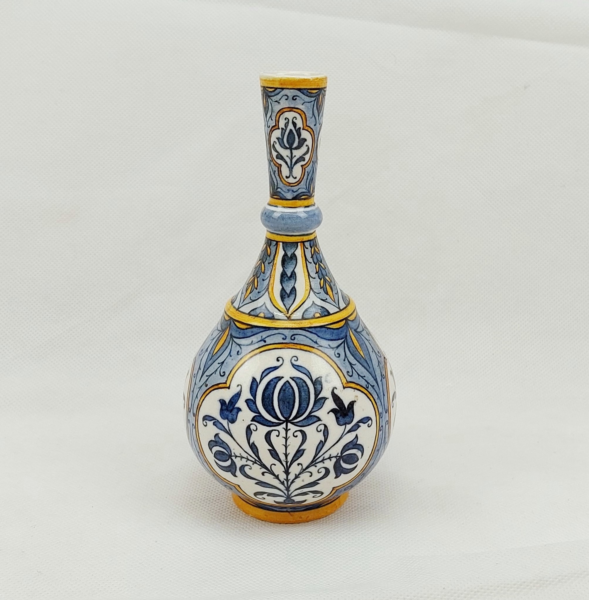 Mid 19th Century Swiss Hand Painted Globular Vase