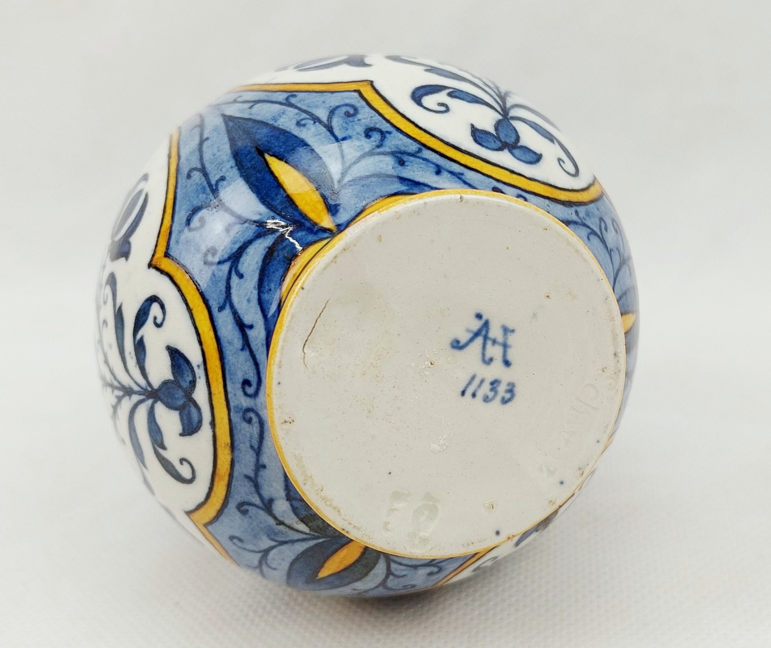 Mid 19th Century Swiss Hand Painted Globular Vase - Image 2