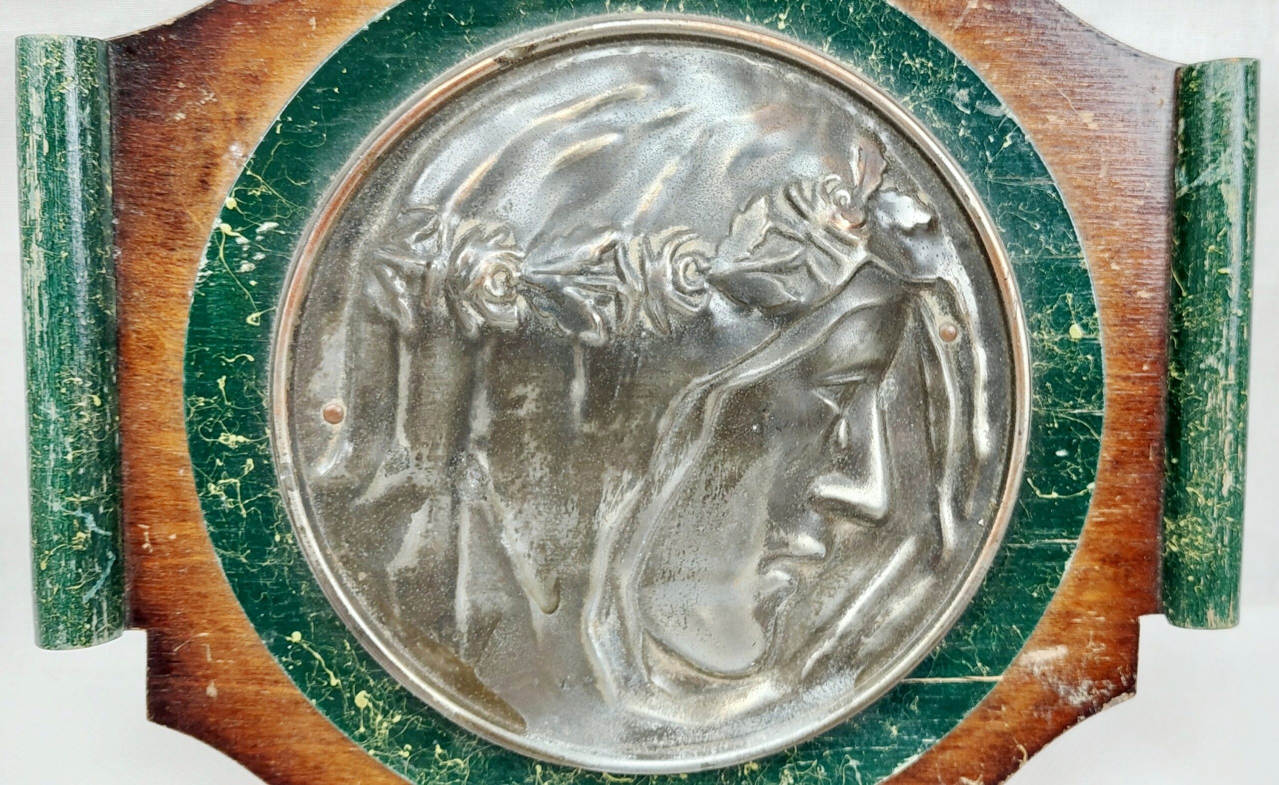 Mounted Art Nouveau Plaque Of A Lady - Image 2