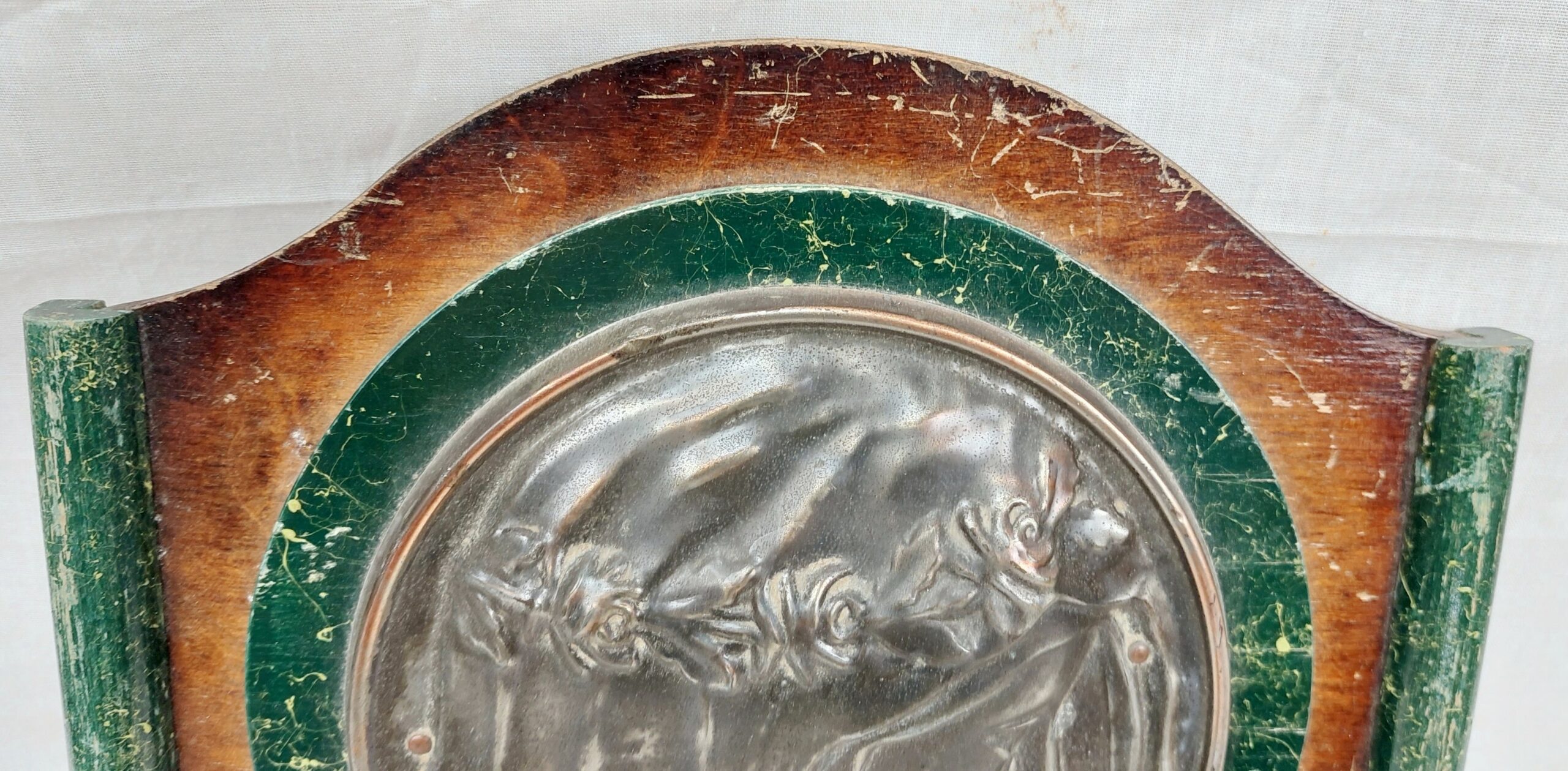 Mounted Art Nouveau Plaque Of A Lady - Image 3