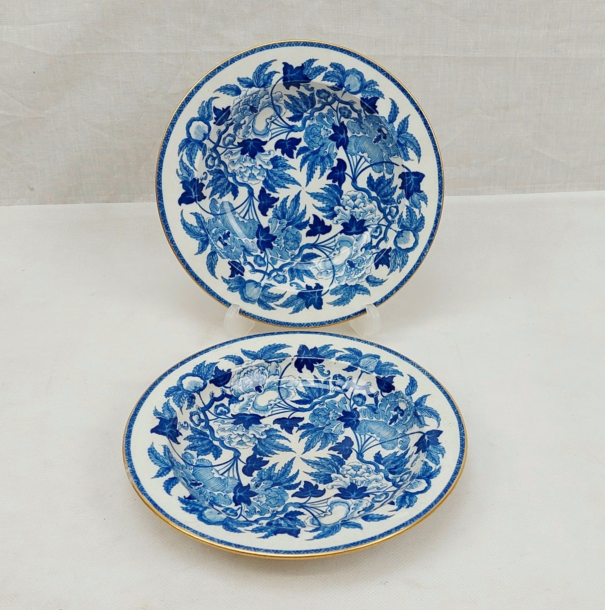 Pair Of 19th Century Wedgwood Plates With Pearlware Transfer Decoration 2