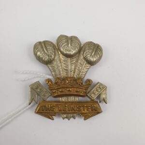 Prince Of Wales Leinster Regiment Bi Metal Cap Badge