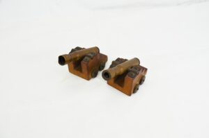 Pair of Cannons with Rifle Butt Inkwell (Trench Art)