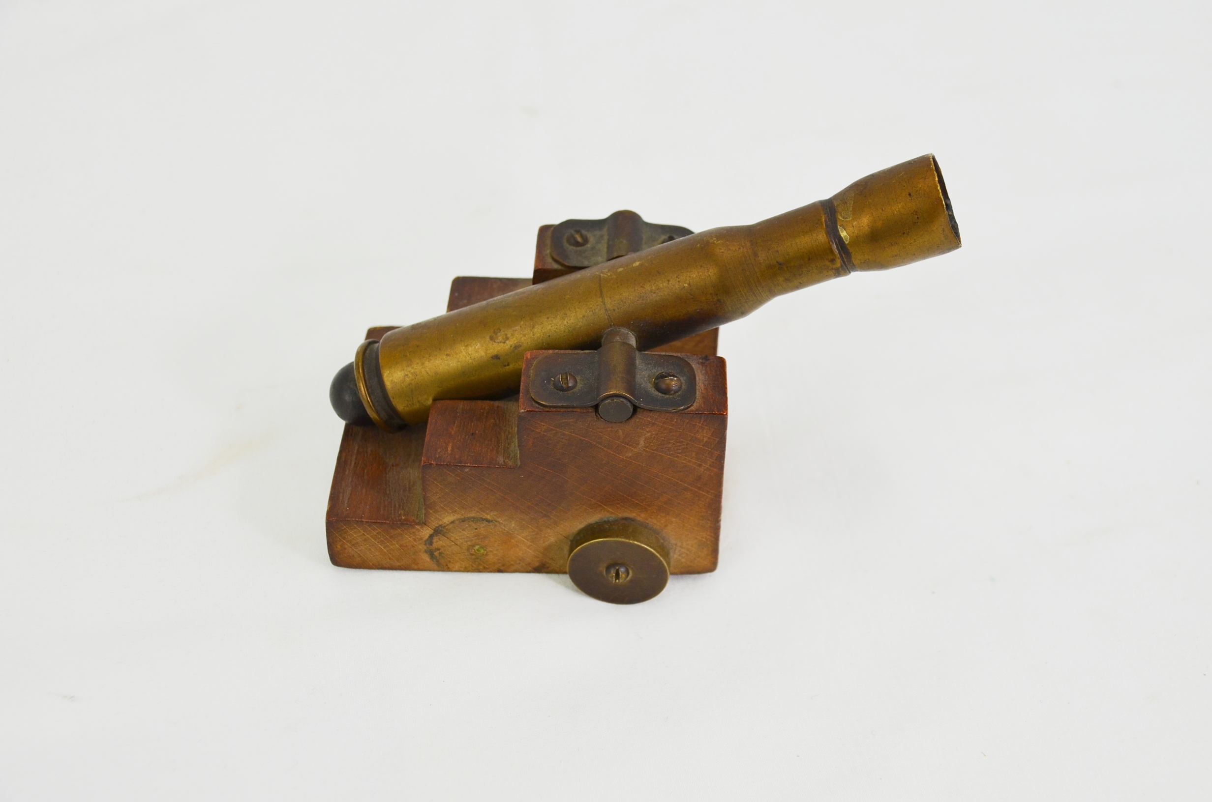 Pair of Cannons with Rifle Butt Inkwell (Trench Art) - Image 5