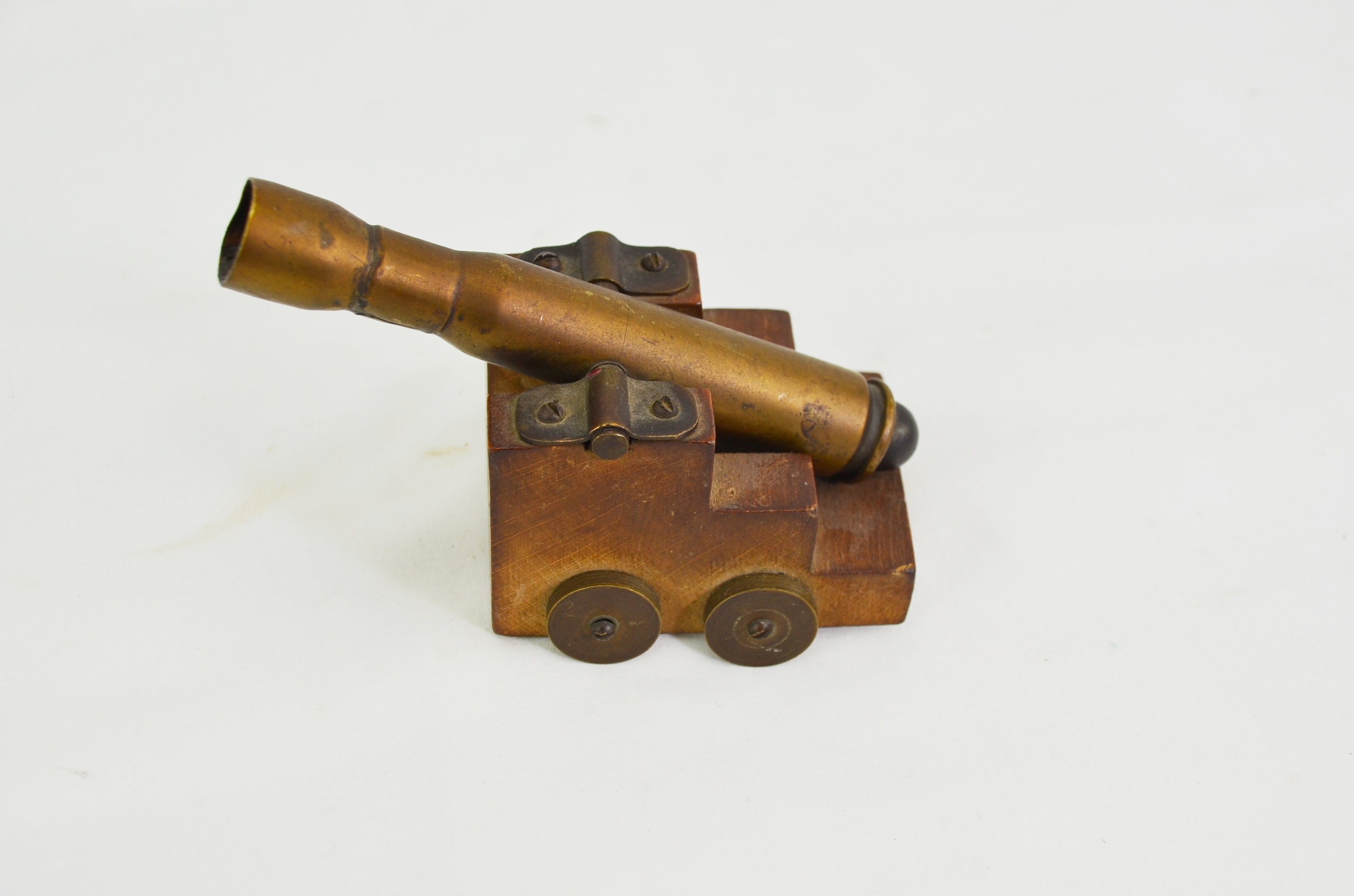 Pair of Cannons with Rifle Butt Inkwell (Trench Art) - Image 6