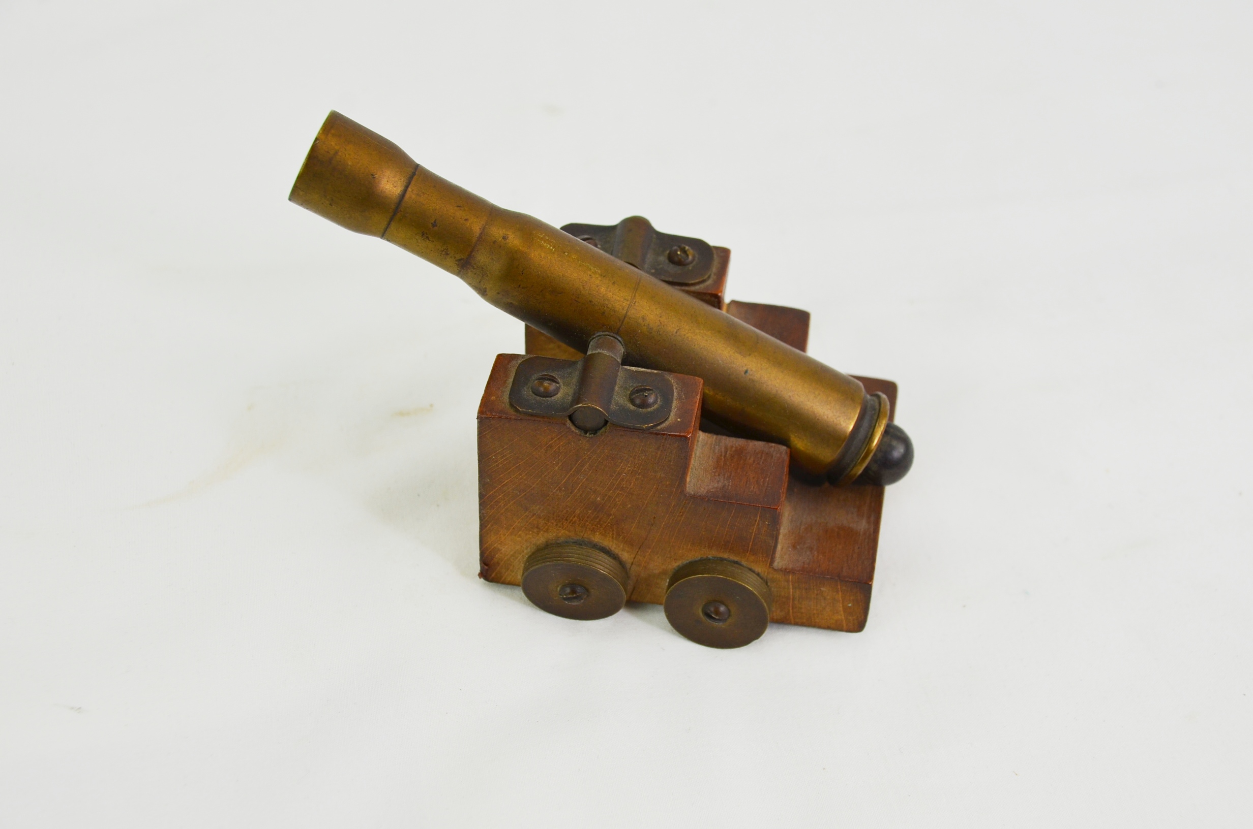 Pair of Cannons with Rifle Butt Inkwell (Trench Art) - Image 8