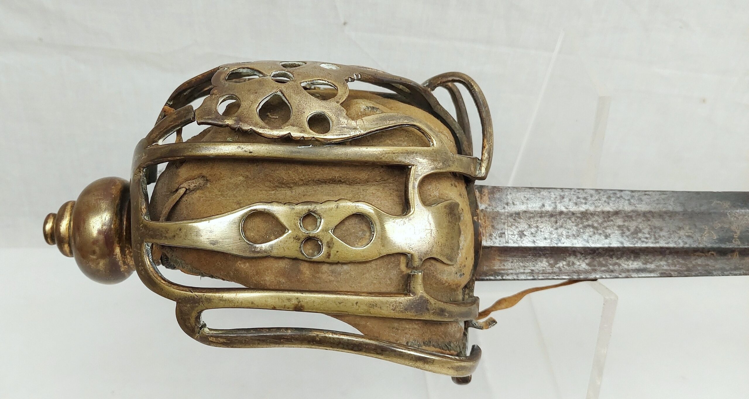 Rare Circa 1750 Brass Hilted Scottish Basket Sword - Image 18