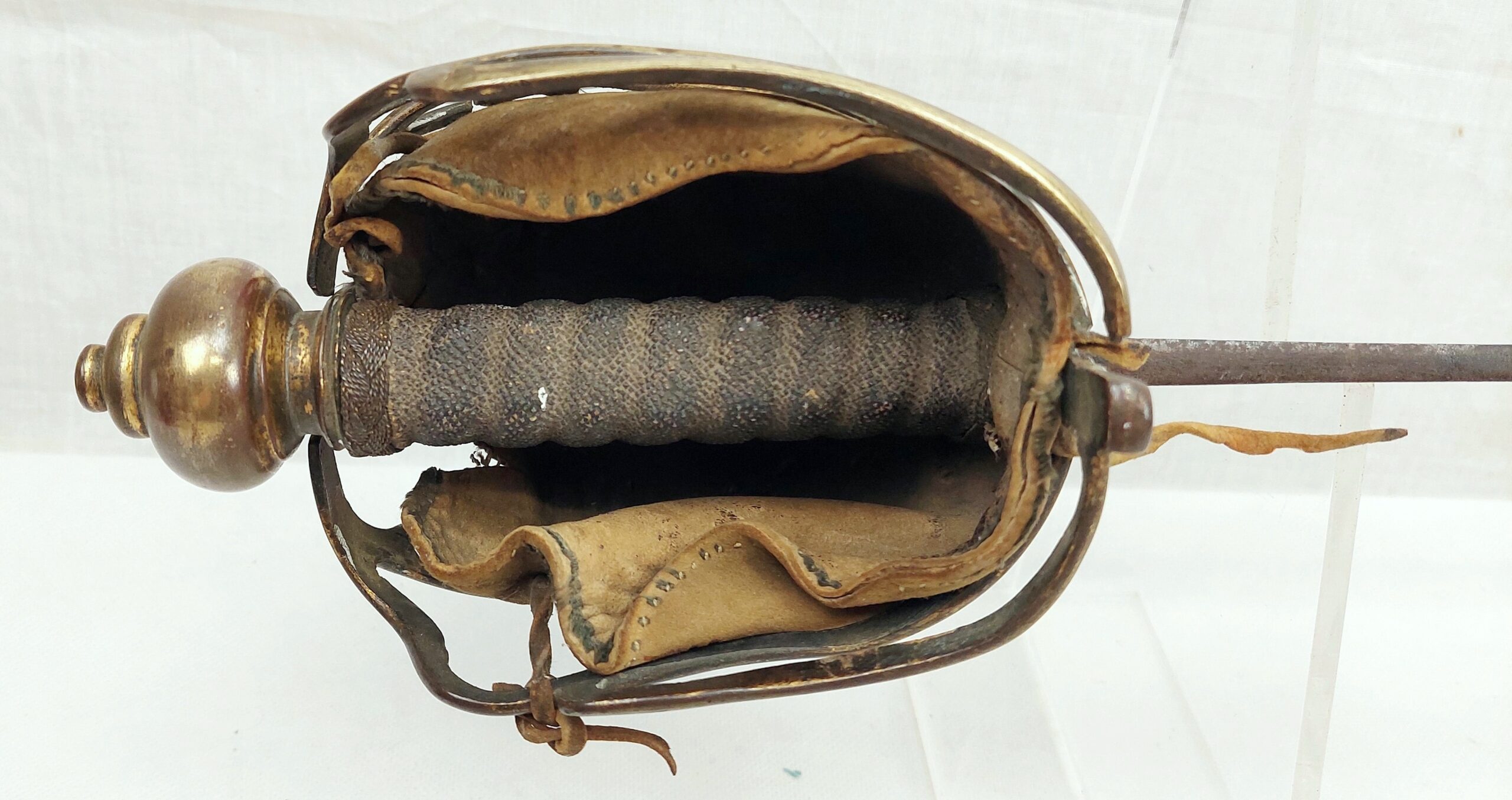 Rare Circa 1750 Brass Hilted Scottish Basket Sword - Image 15