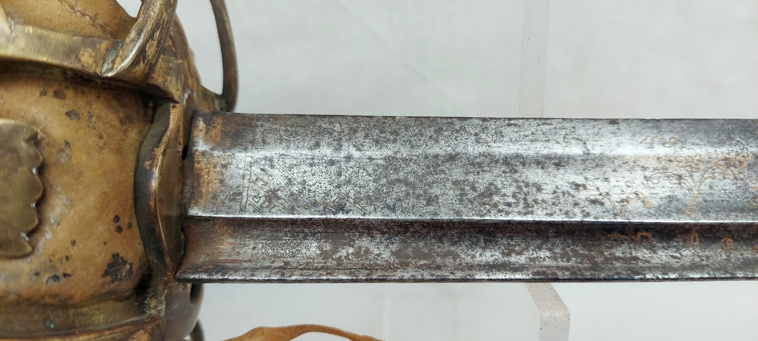Rare Circa 1750 Brass Hilted Scottish Basket Sword - Image 14