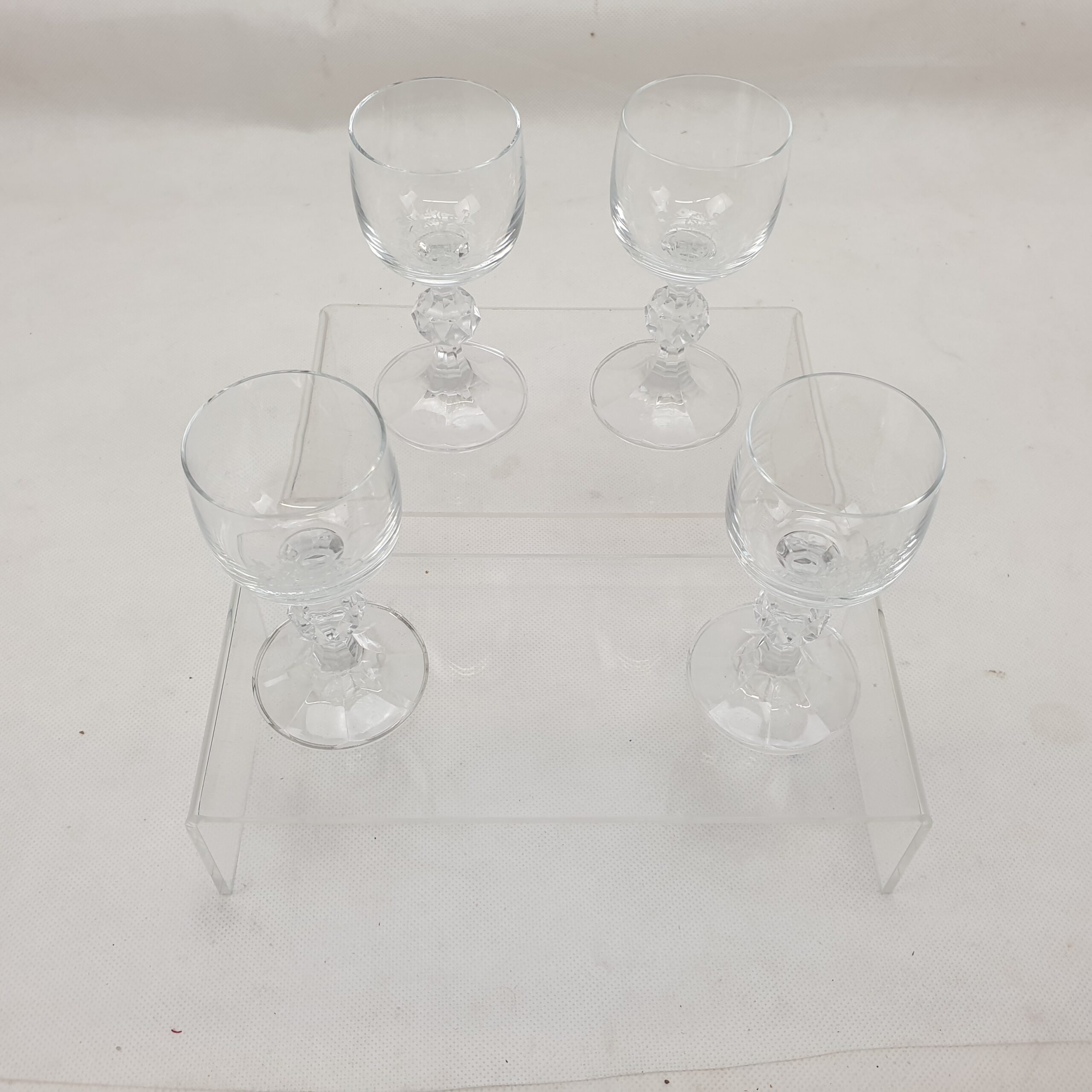 Set Of 4 Cut Glass Trinity Lighthouse Sherry Glasses - Image 7