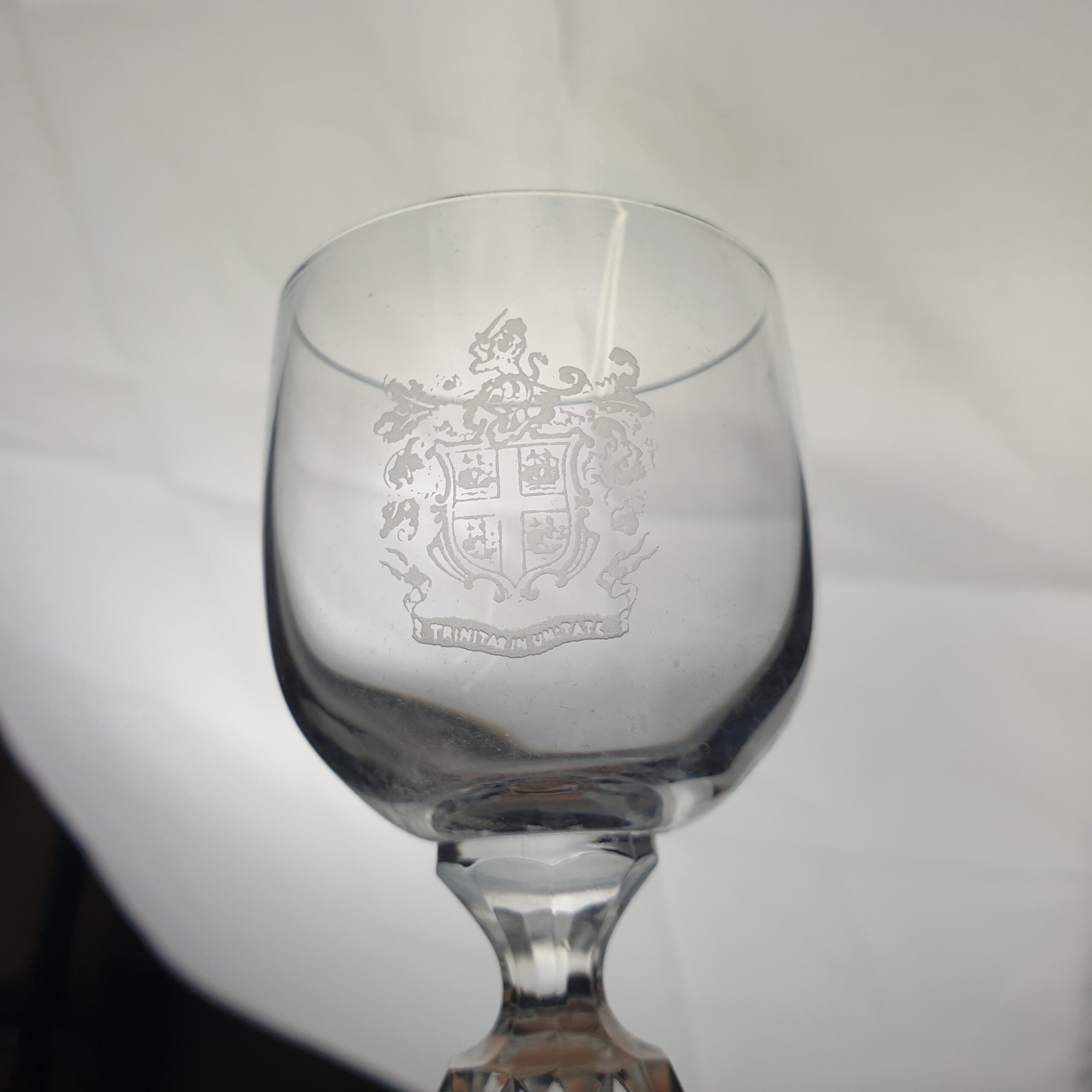 Set Of 4 Cut Glass Trinity Lighthouse Sherry Glasses - Image 2