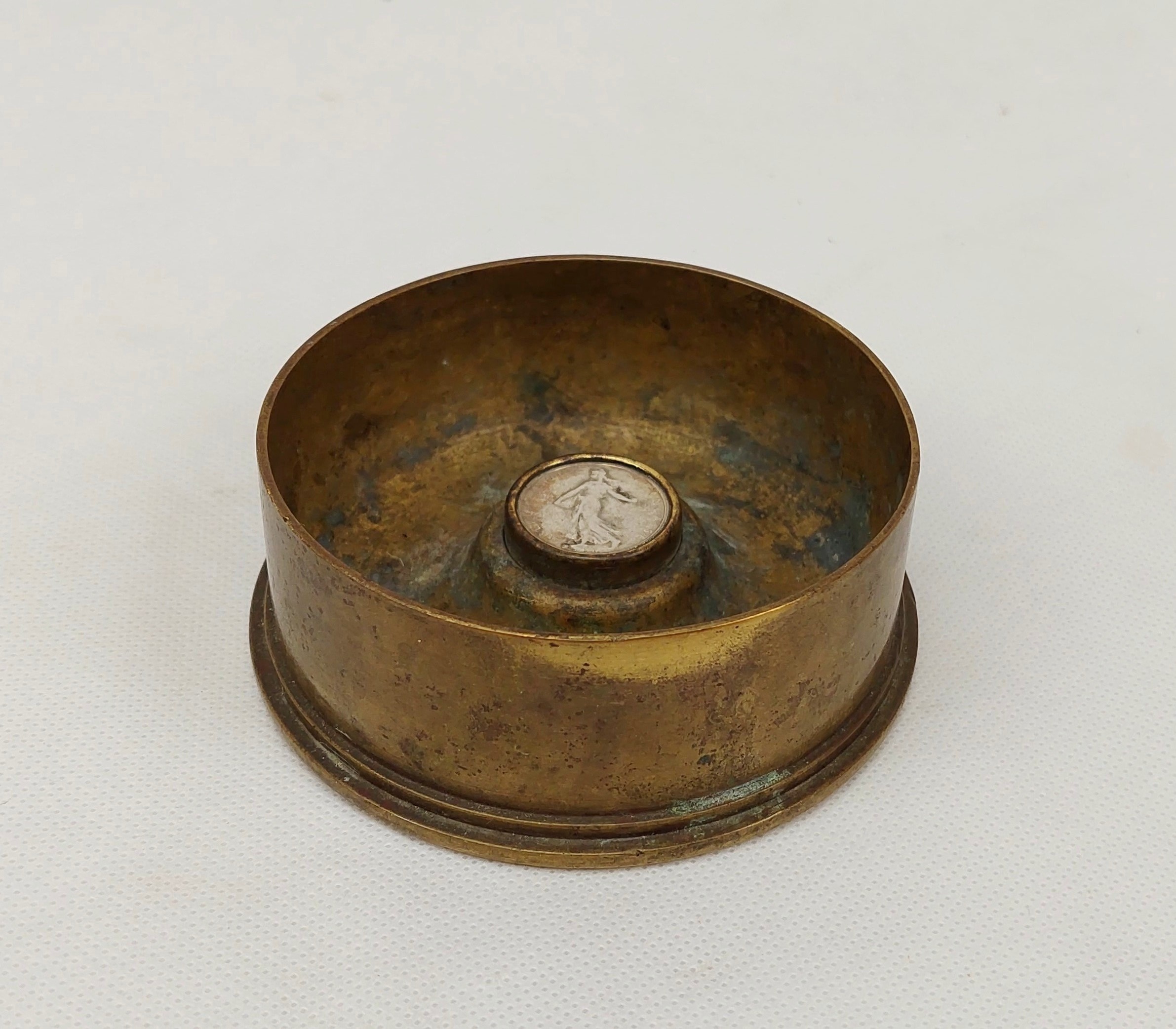 WW1 British 1916 18 Pounder Trench Art Shell Case Ashtray