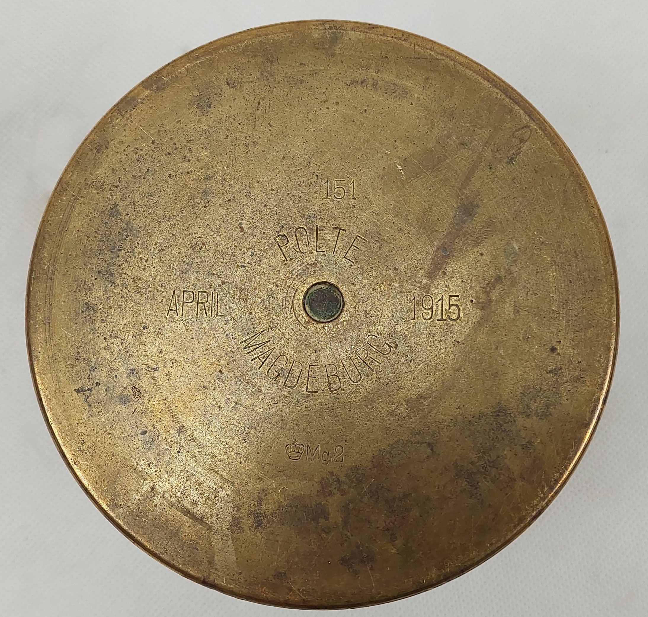 WW1 German 1915 11cm Howitzer Shell Case - Image 2