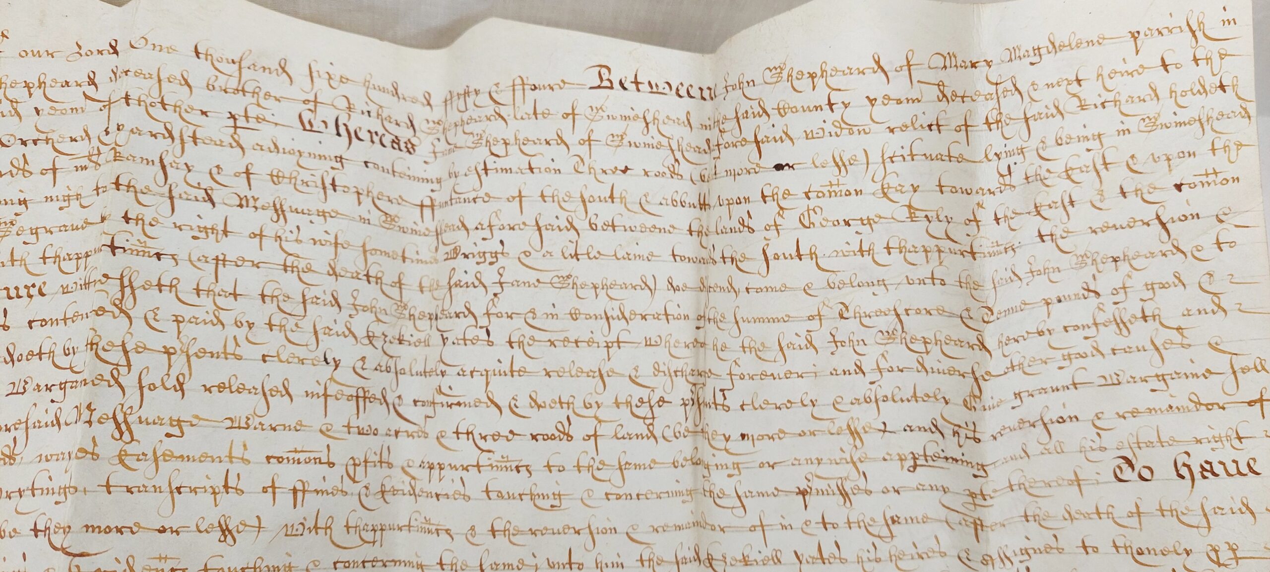 1654 Indenture With Wax Seal - Image 9