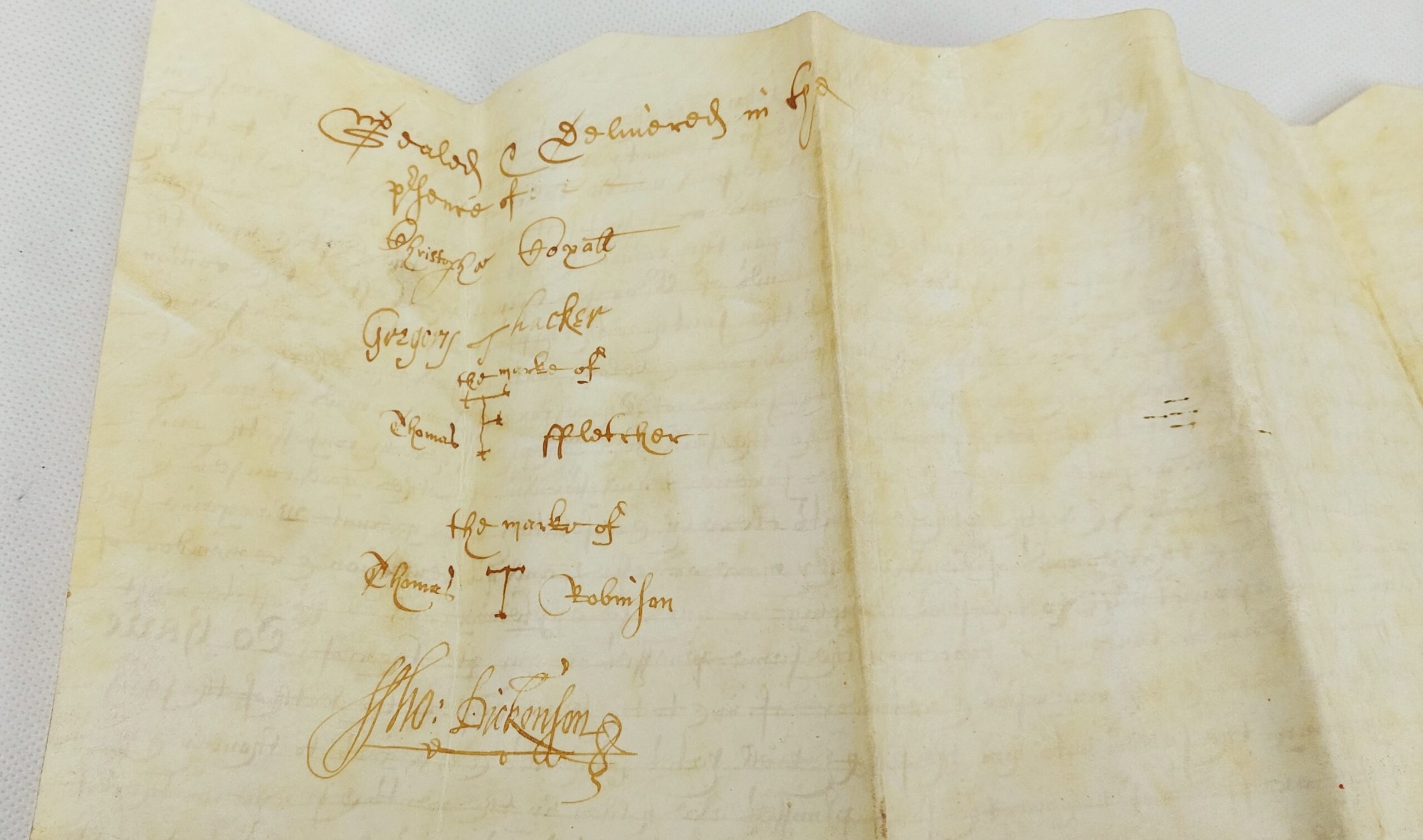 1654 Indenture With Wax Seal - Image 6