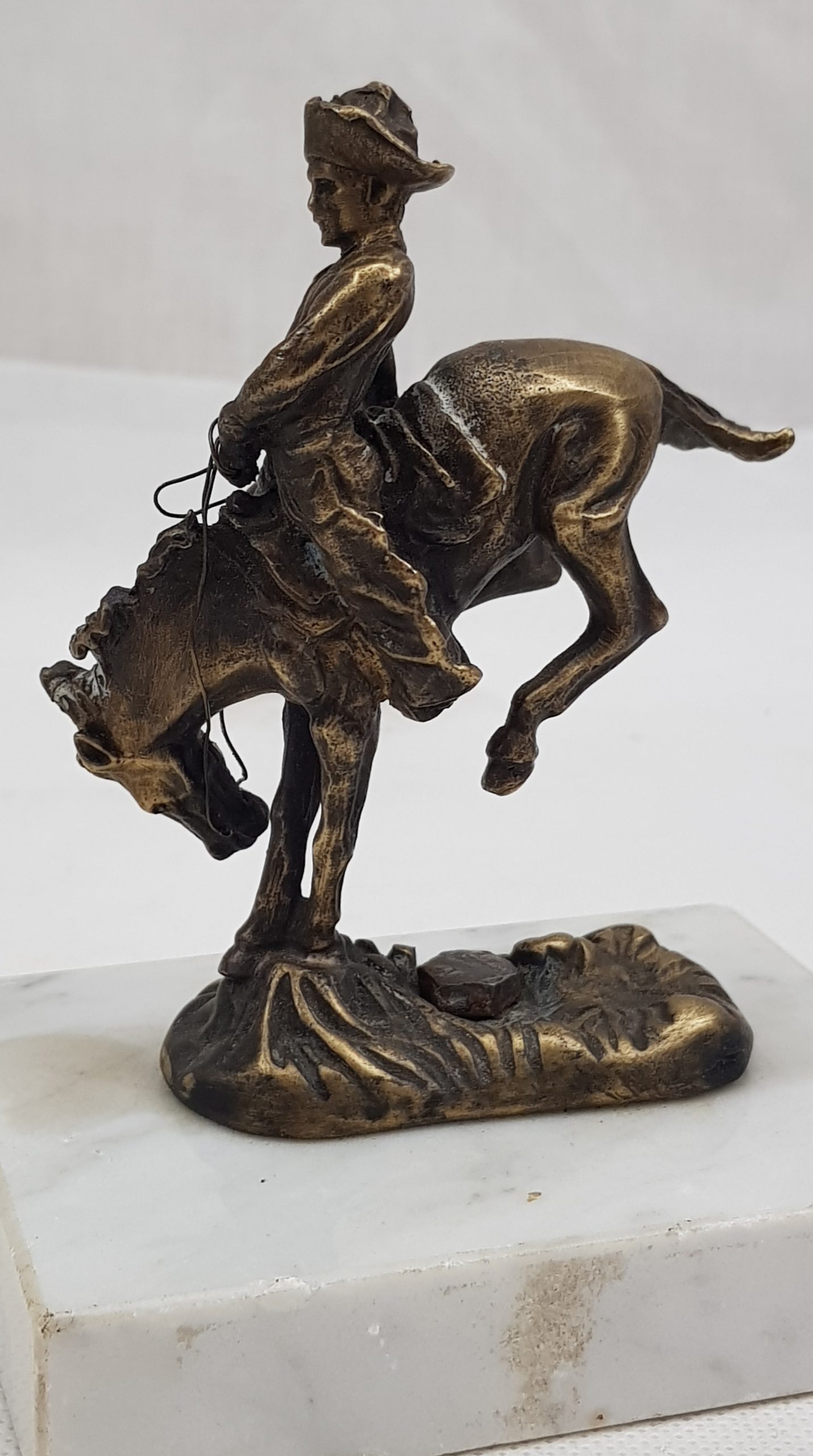 1940s Remington Bronze Cowboy Car Mascot