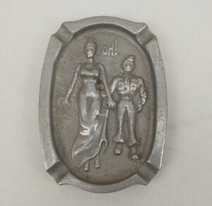 WW2 Saucy Novelty Double Sided Soldier Ashtray