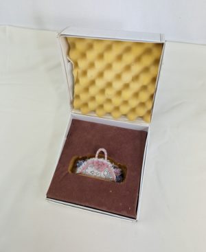 Lladros Caprichos Fine Pink Laced Flower Basket Boxed