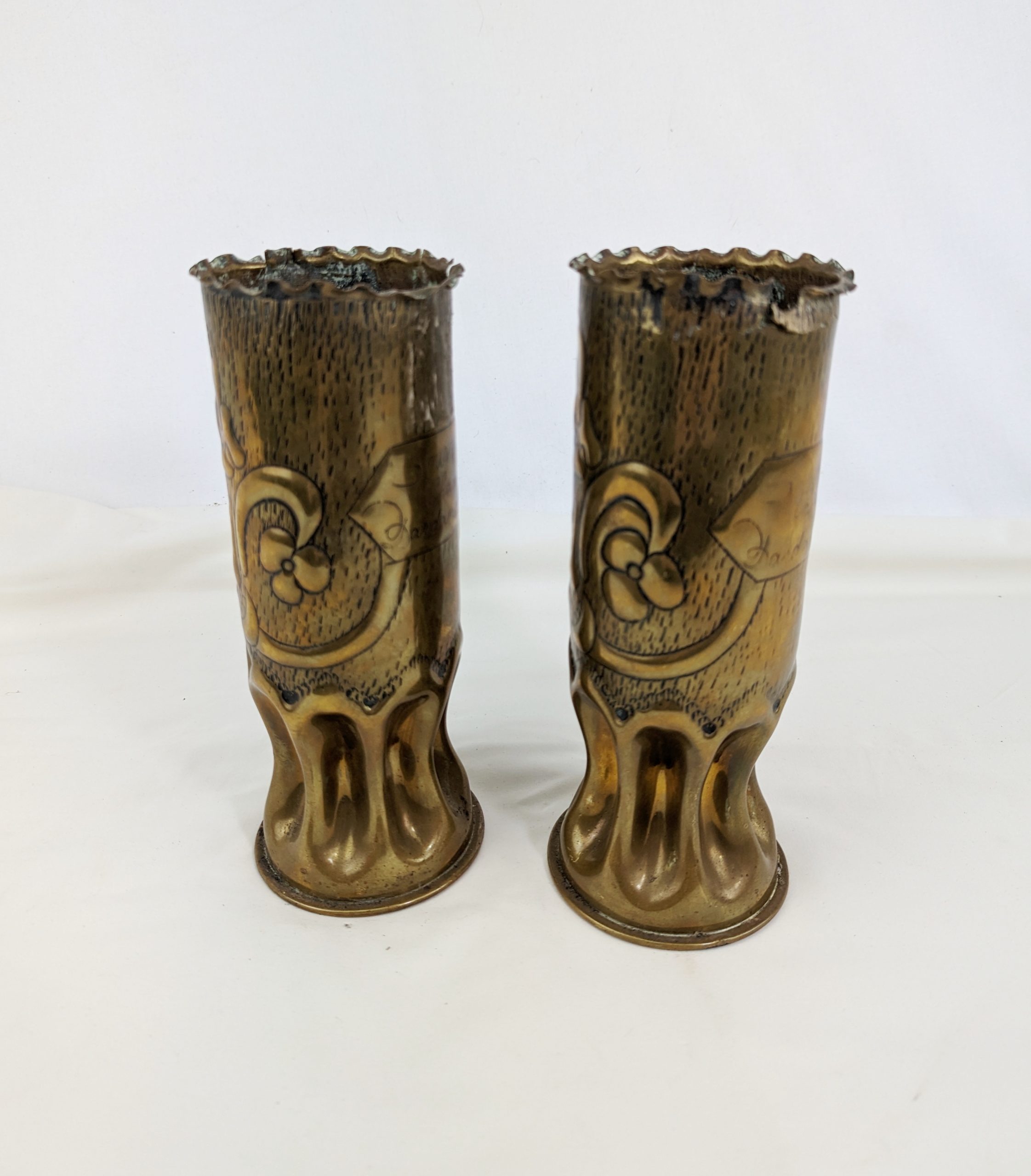 WW1 Artillery Shell Trench Art Vases - Image 2