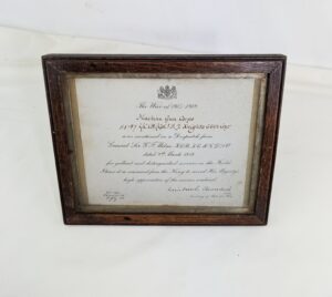 F.J. Knights WW1 Machine Gun Corps MiD Certificate
