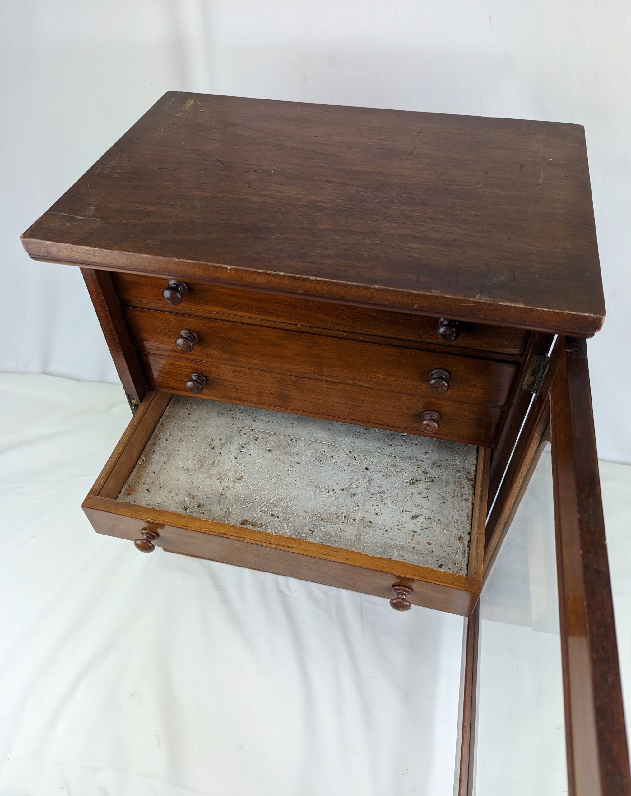 Stained Mahogany Collector’s Cabinet - Image 4