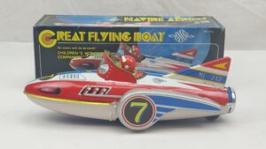 Vintage 1980s Chinese Tinplate Great Flying Boat #1