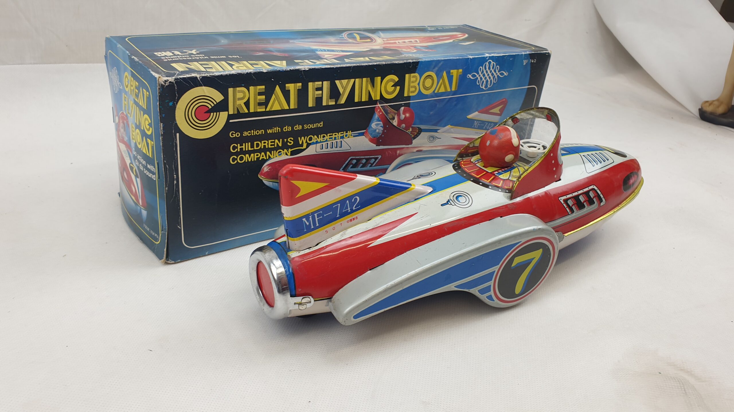 Vintage 1980s Chinese Tinplate Great Flying Boat #3 - Image 3