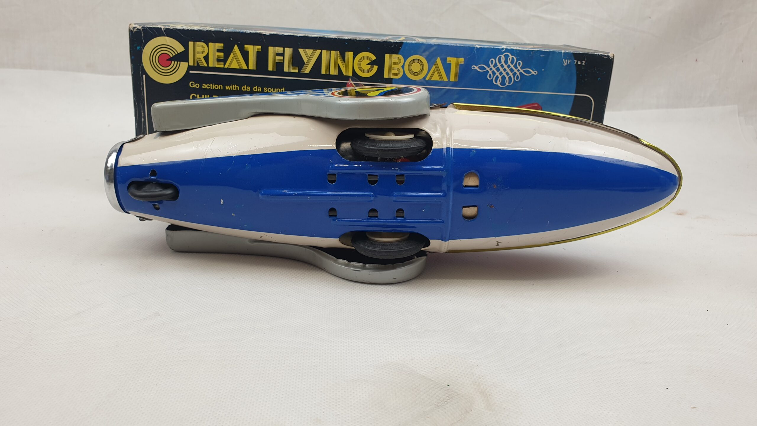 Vintage 1980s Chinese Tinplate Great Flying Boat #3 - Image 2