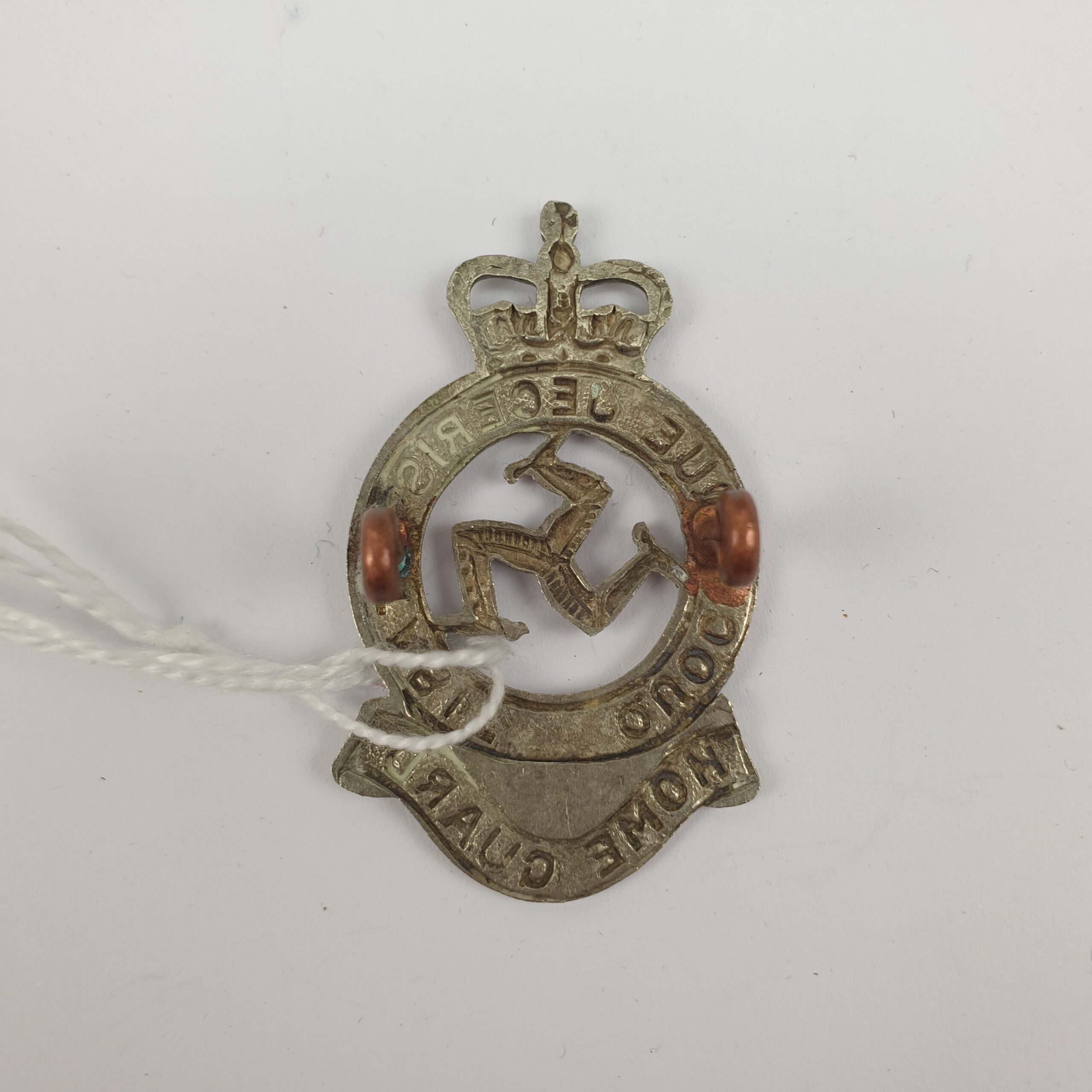 WW2 Isle Of Man Home Guard Collar Badge - Image 2