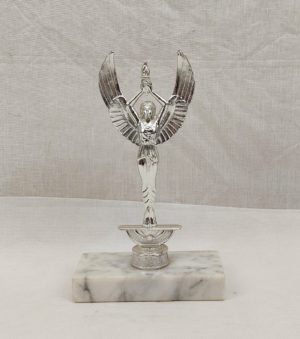 1970s Chromed Winged Lady Car Mascot