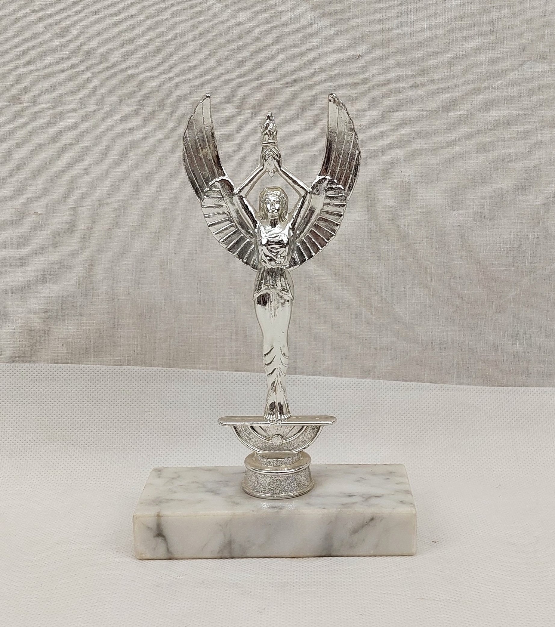 1970s Chromed Winged Lady Car Mascot
