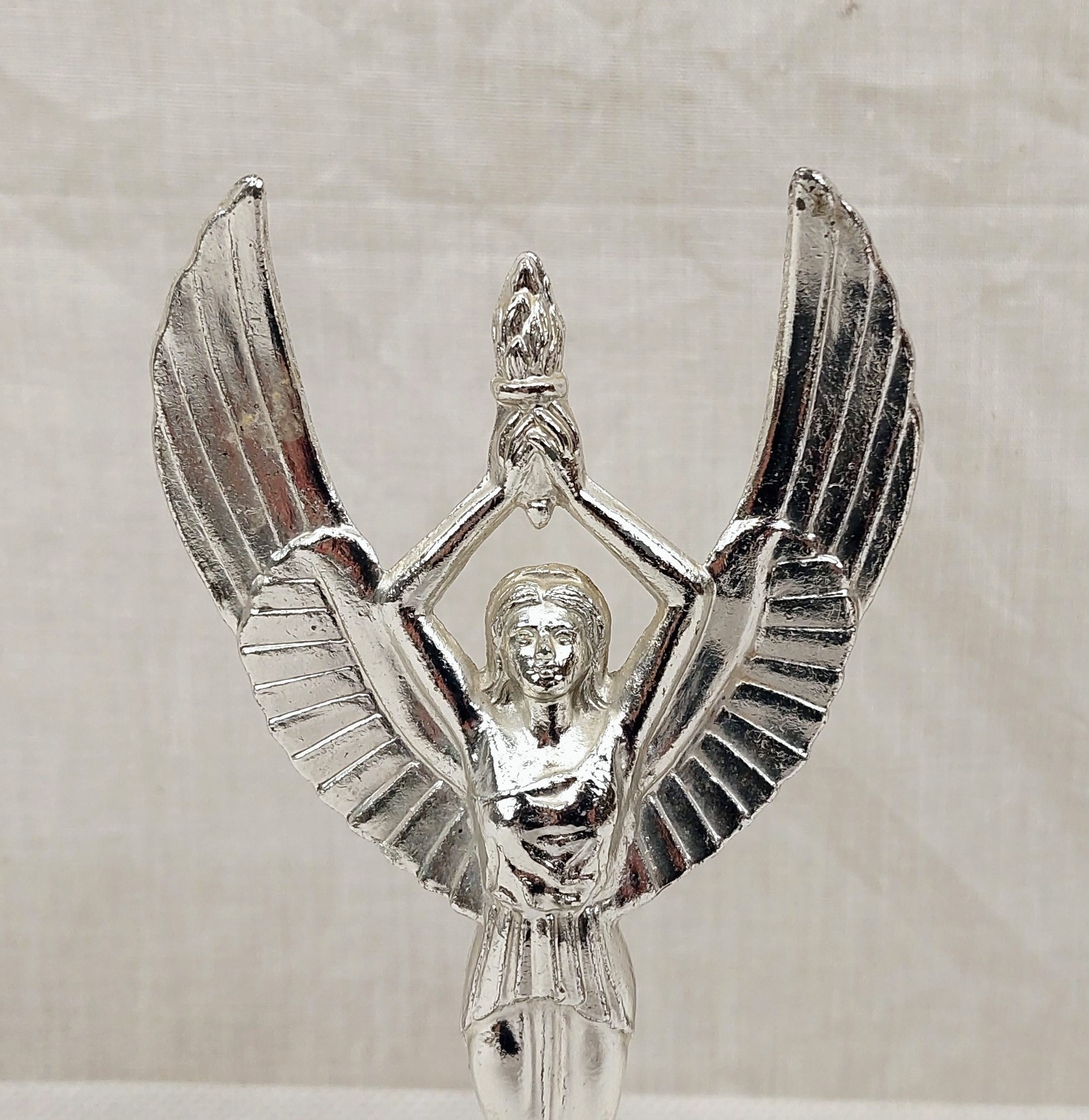 1970s Chromed Winged Lady Car Mascot - Image 3