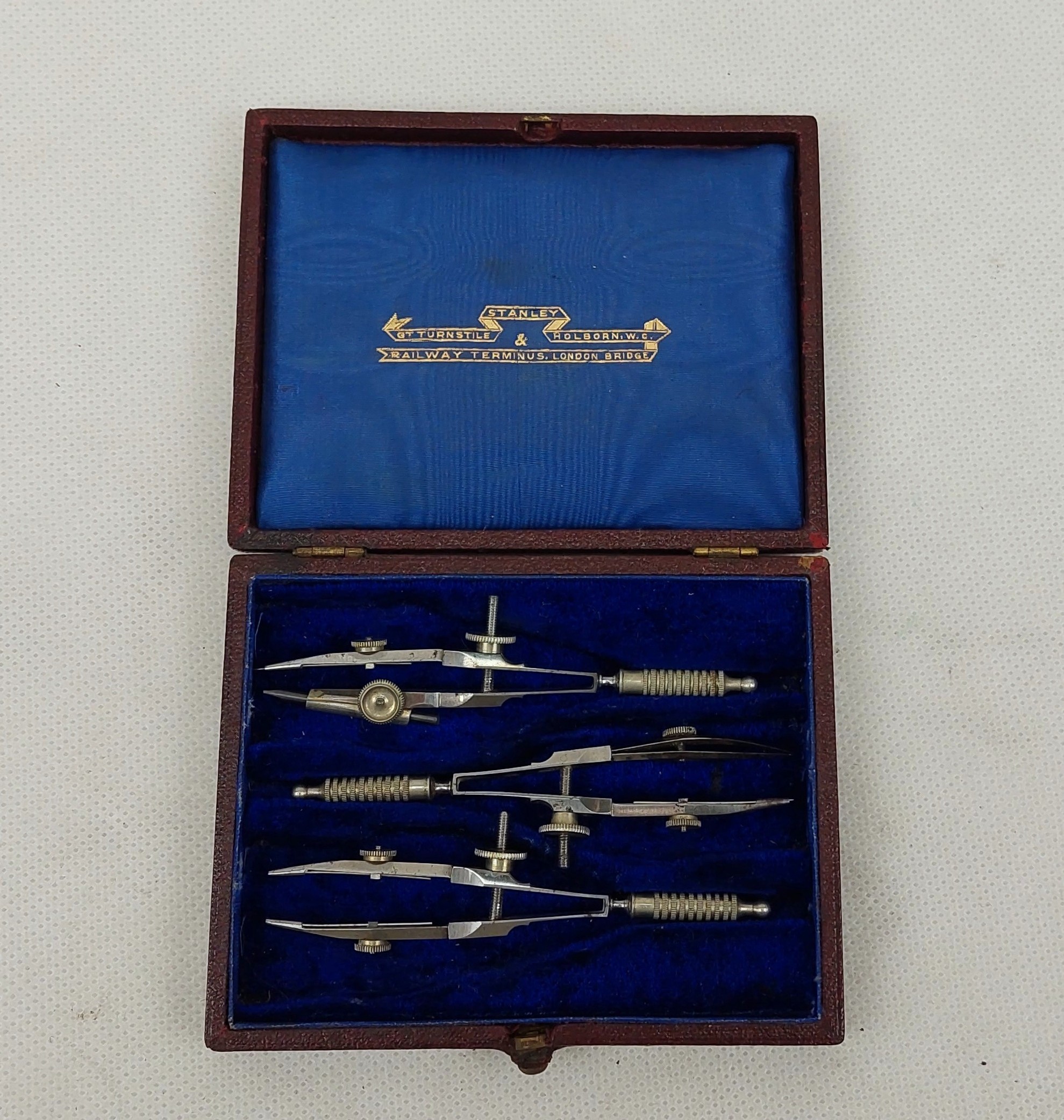 Cased Stanley Set Of Drawing Instruments