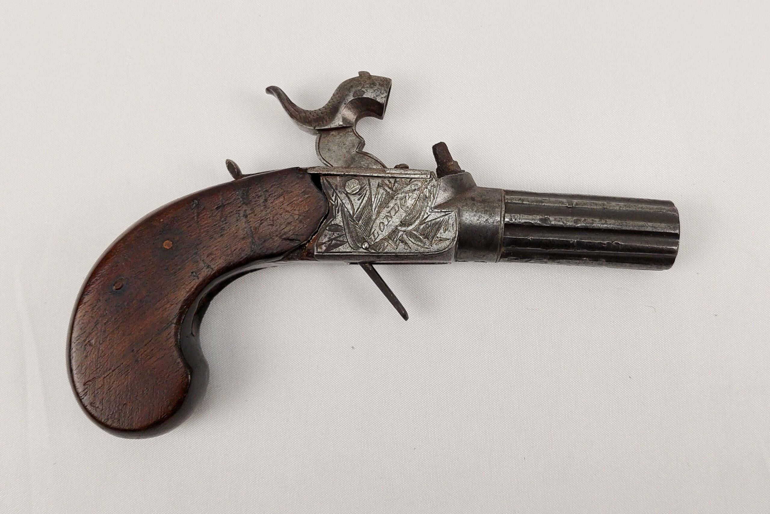 Circa 1785 Henry Nock Percussion Conversion Box Lock Pistol