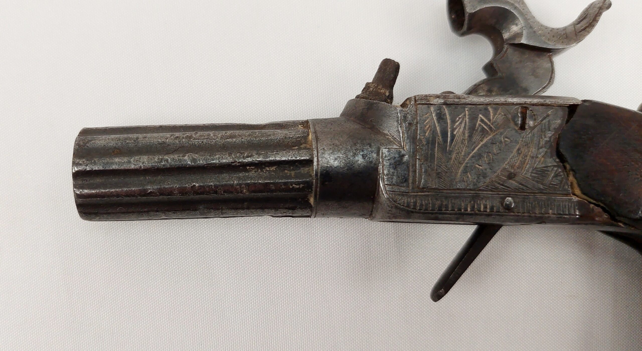Circa 1785 Henry Nock Percussion Conversion Box Lock Pistol - Image 8