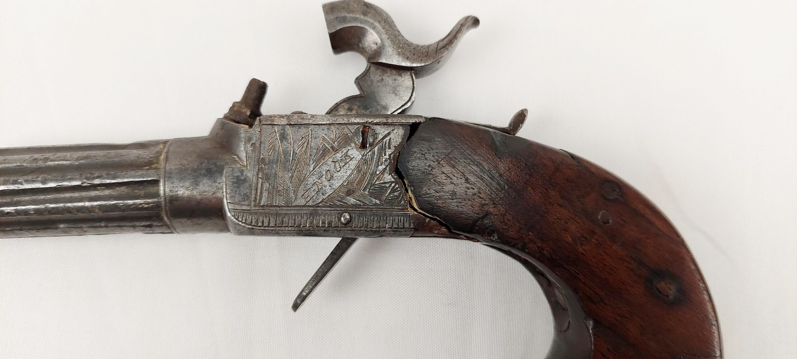 Circa 1785 Henry Nock Percussion Conversion Box Lock Pistol - Image 7
