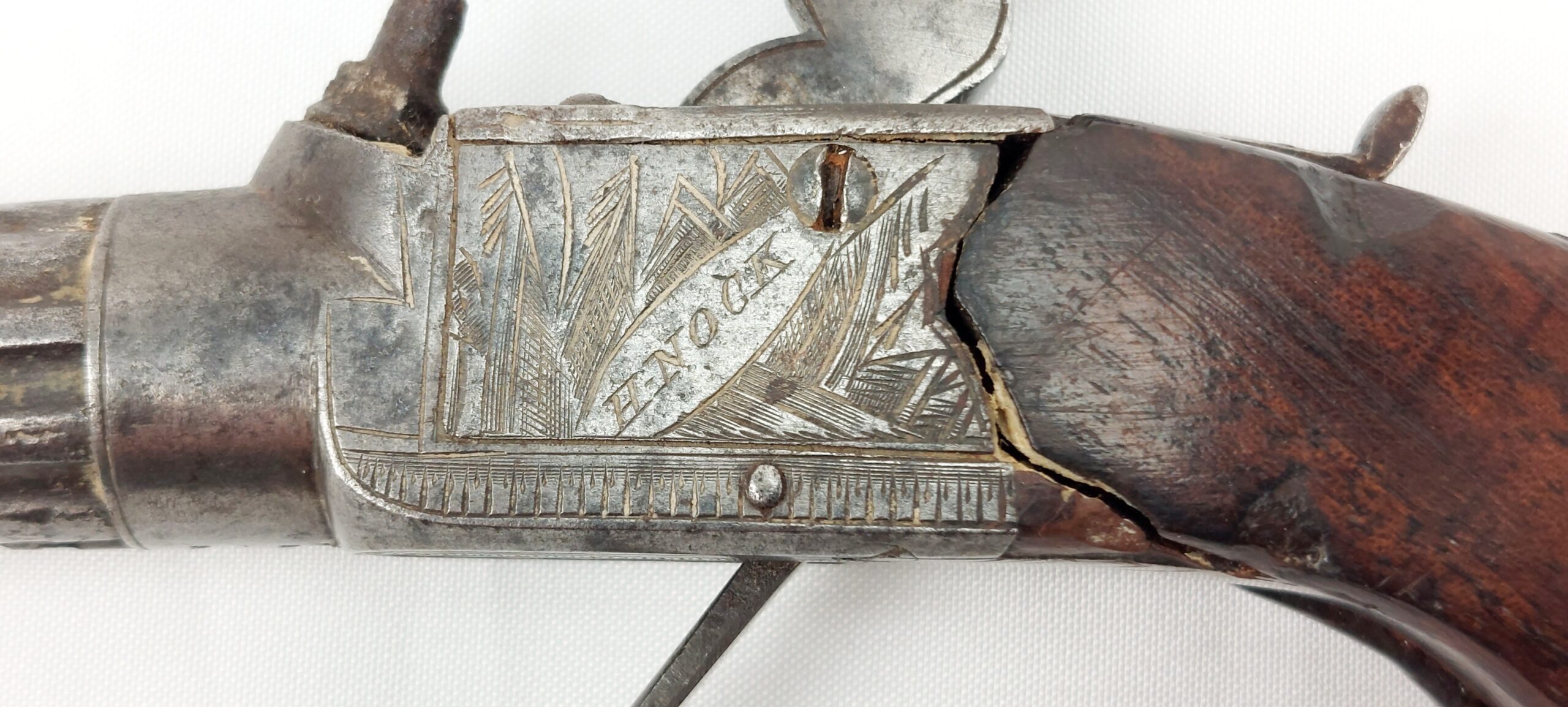 Circa 1785 Henry Nock Percussion Conversion Box Lock Pistol - Image 6