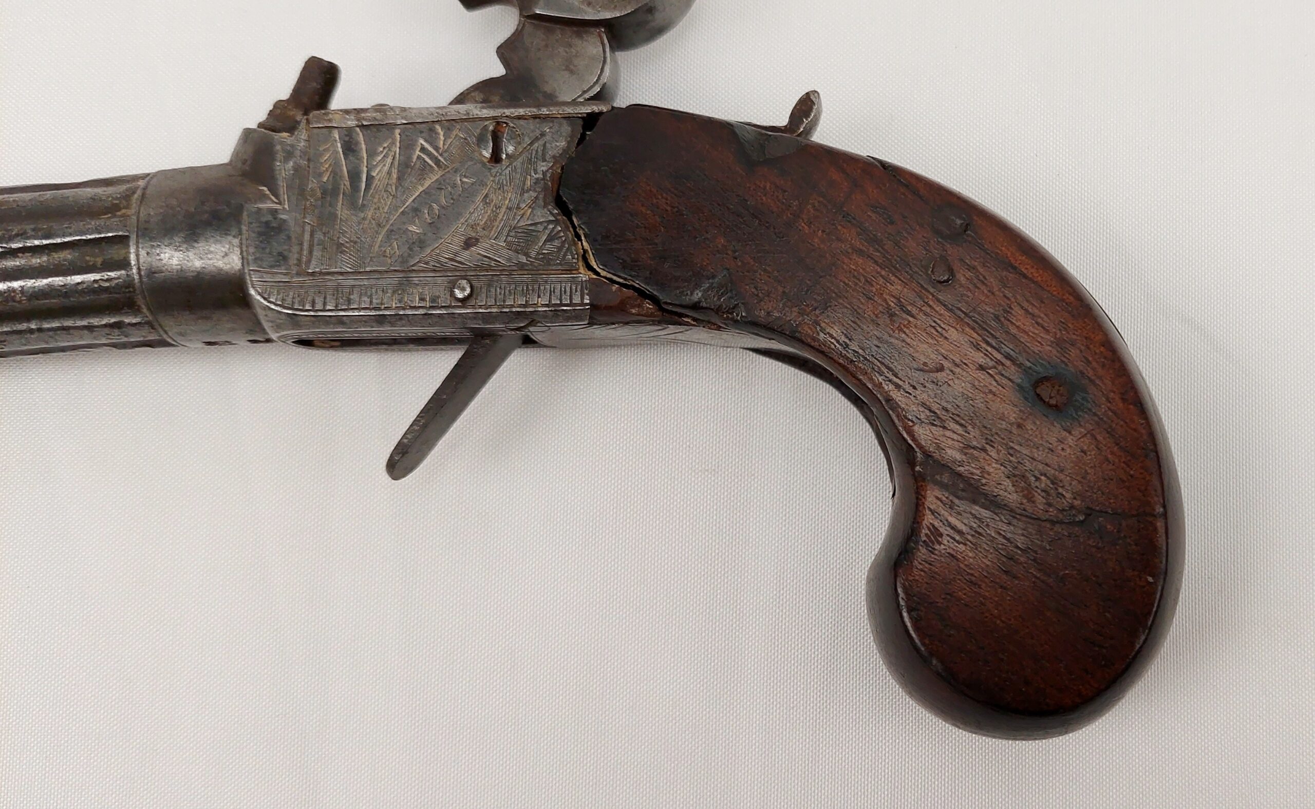 Circa 1785 Henry Nock Percussion Conversion Box Lock Pistol - Image 5