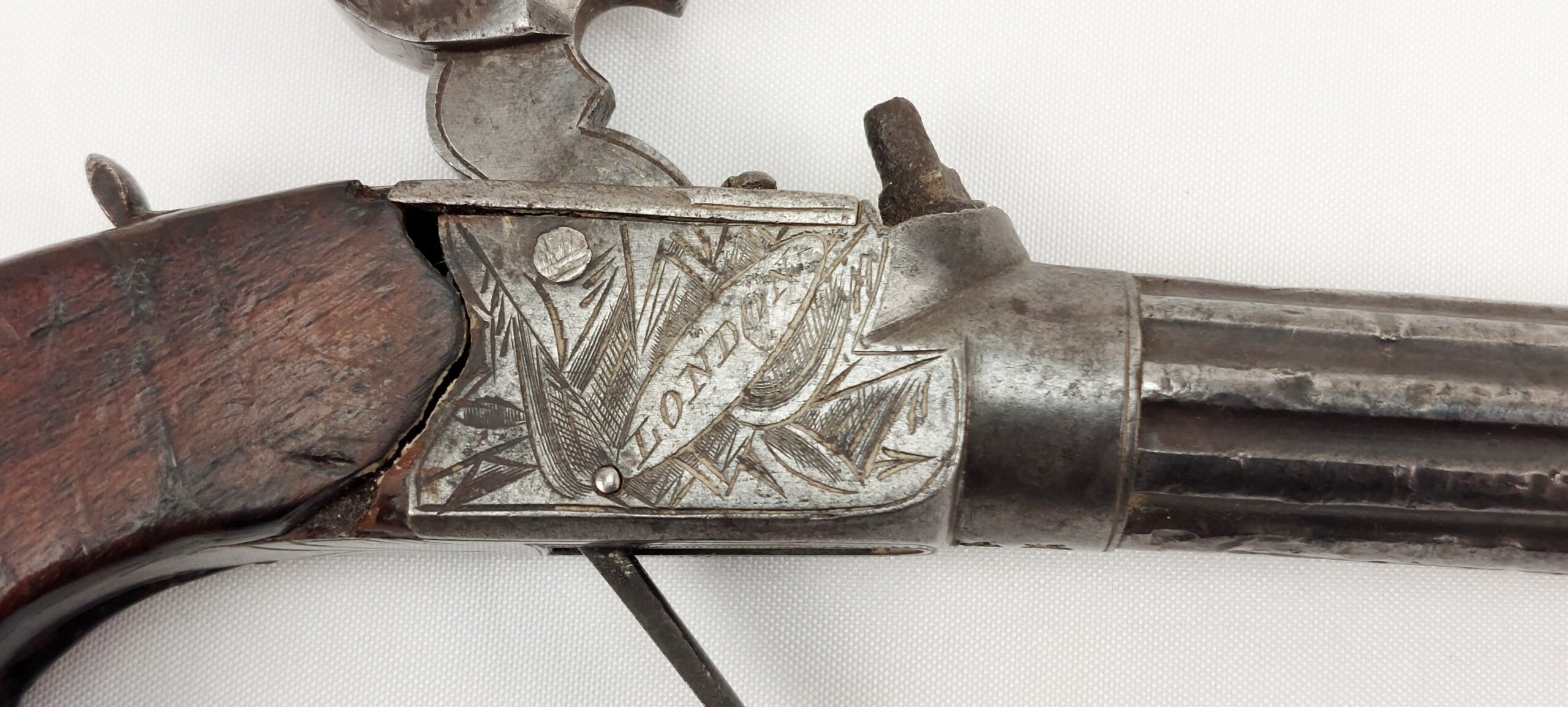 Circa 1785 Henry Nock Percussion Conversion Box Lock Pistol - Image 15