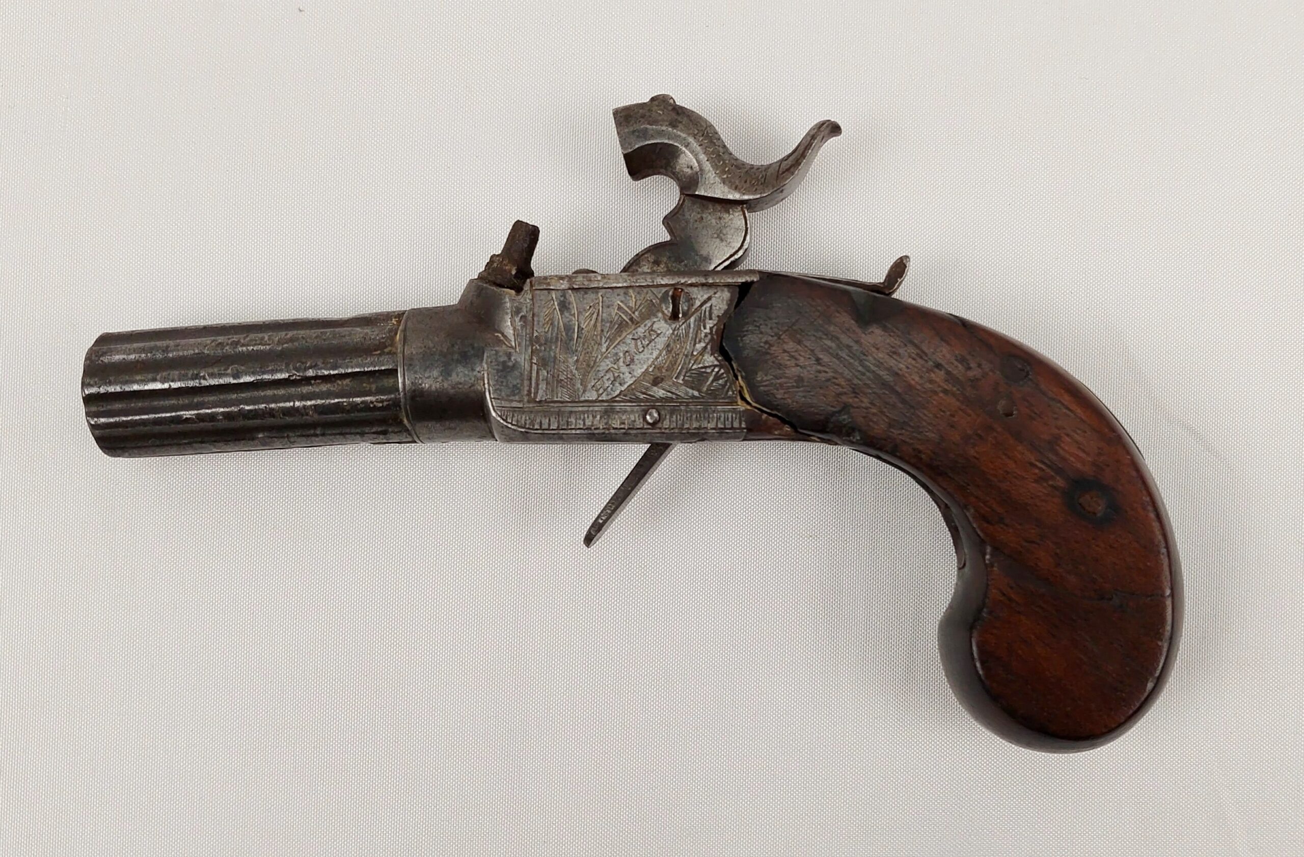 Circa 1785 Henry Nock Percussion Conversion Box Lock Pistol - Image 9