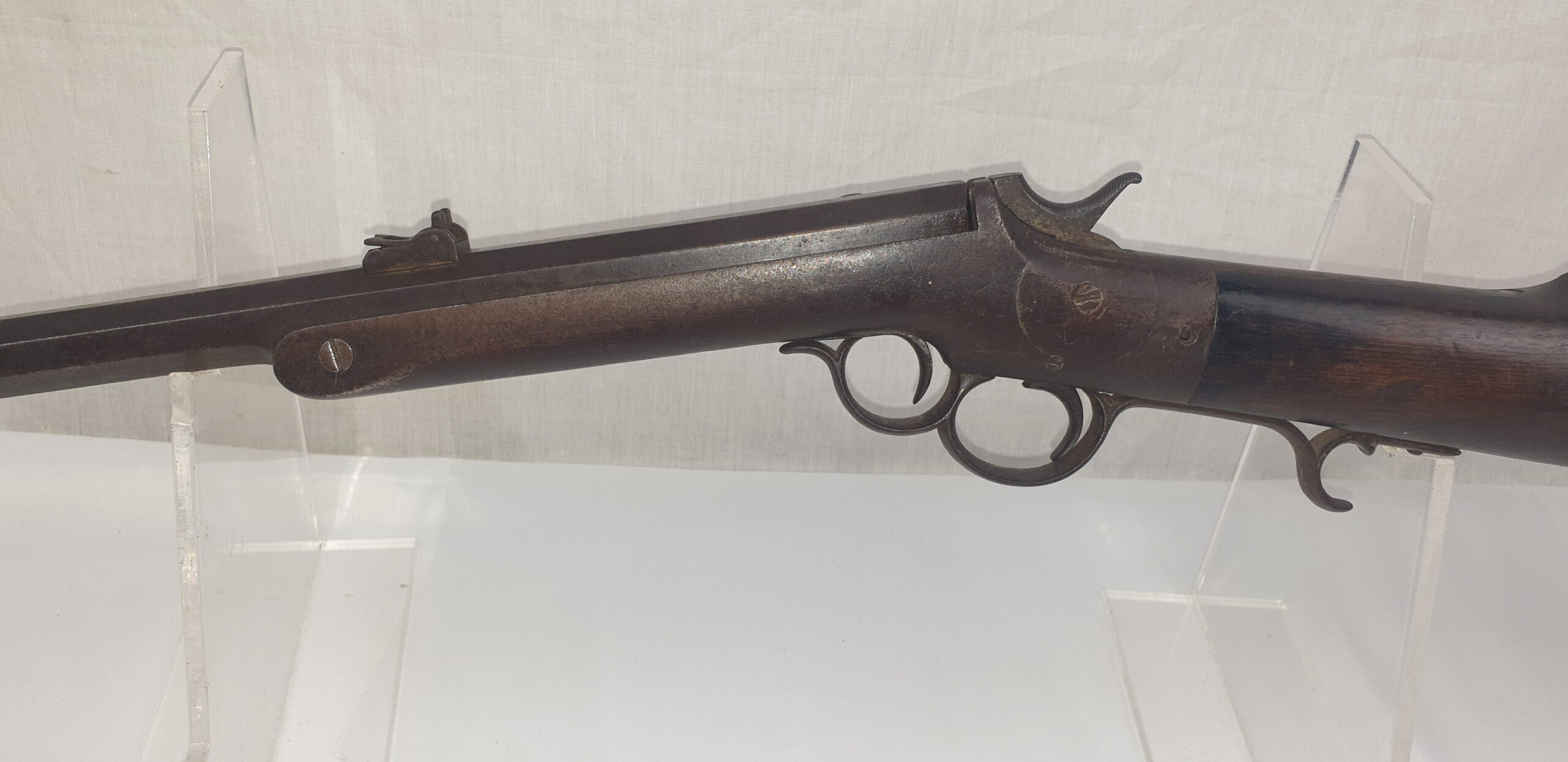 Frank Wesson Two Trigger Civil War Military Carbine in 44 .Cal Rimfire - Image 8