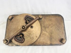 WW1, Unique Bronze Gunnery Magazine Cover Recovered from H.M.S. Drake