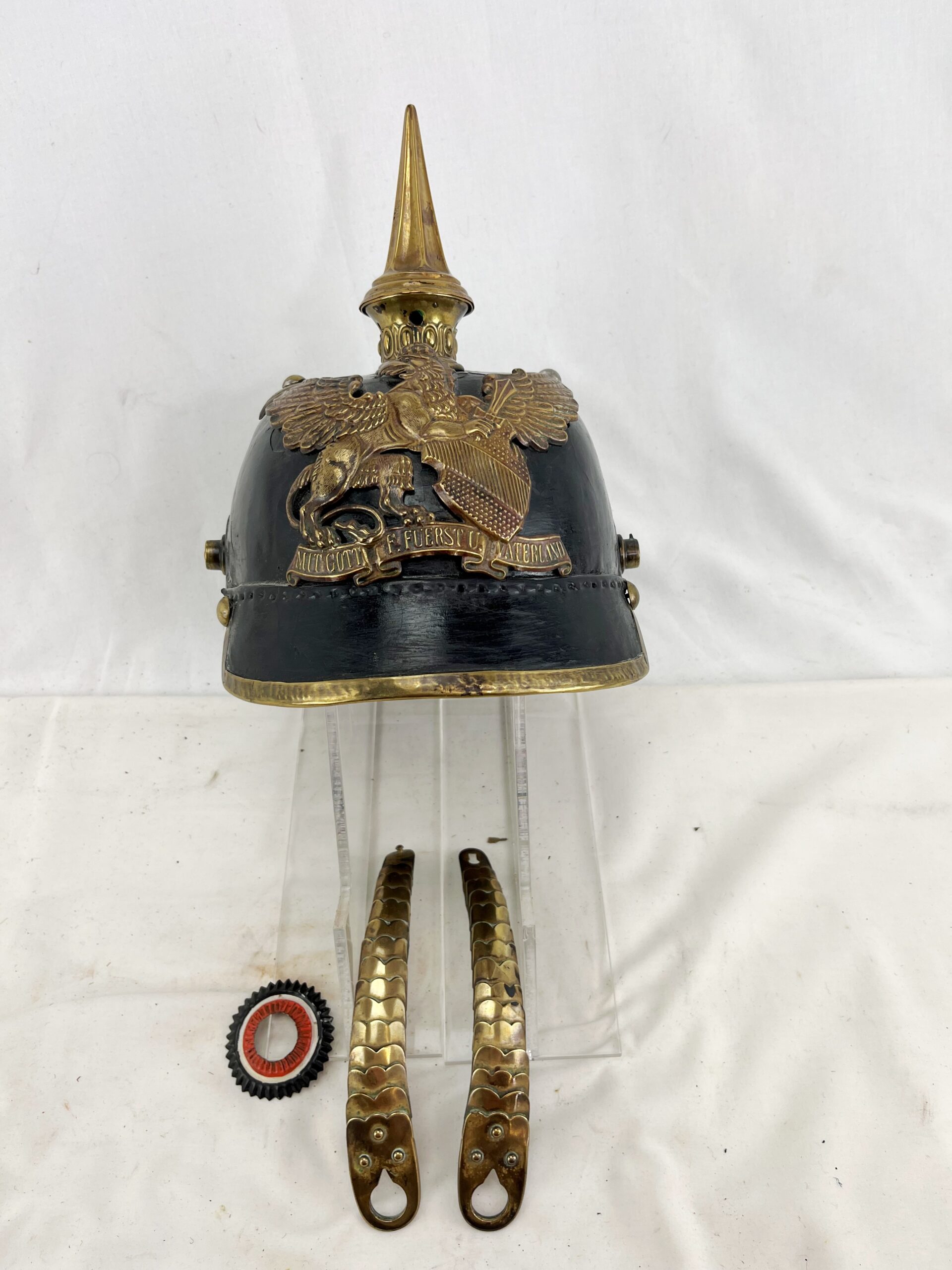 WW1 Baden Line Infantry Officers Pickelhaube M1850 - Image 2
