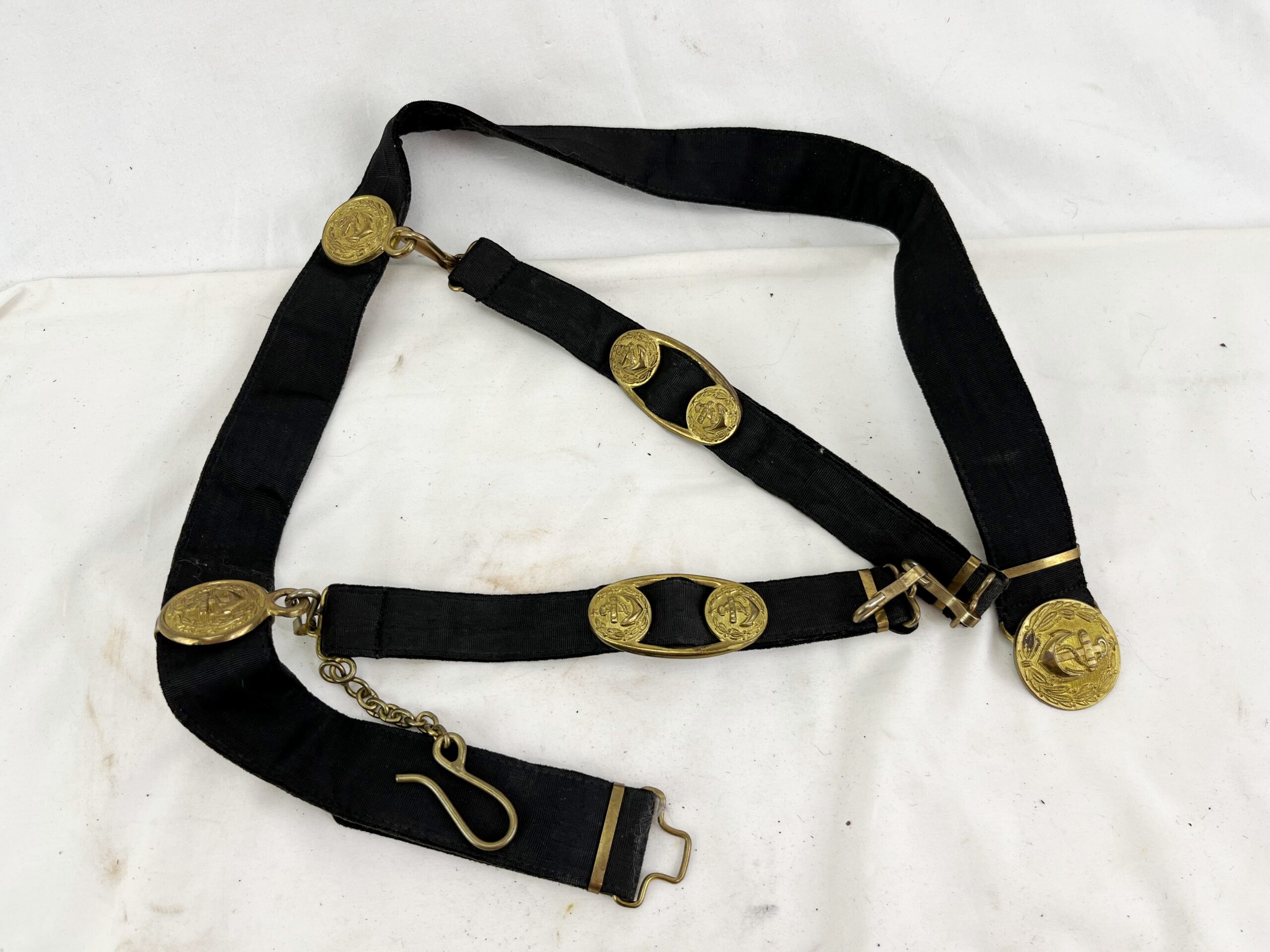 Vintage Soviet Naval Officer Dress Brass Belt - Image 2