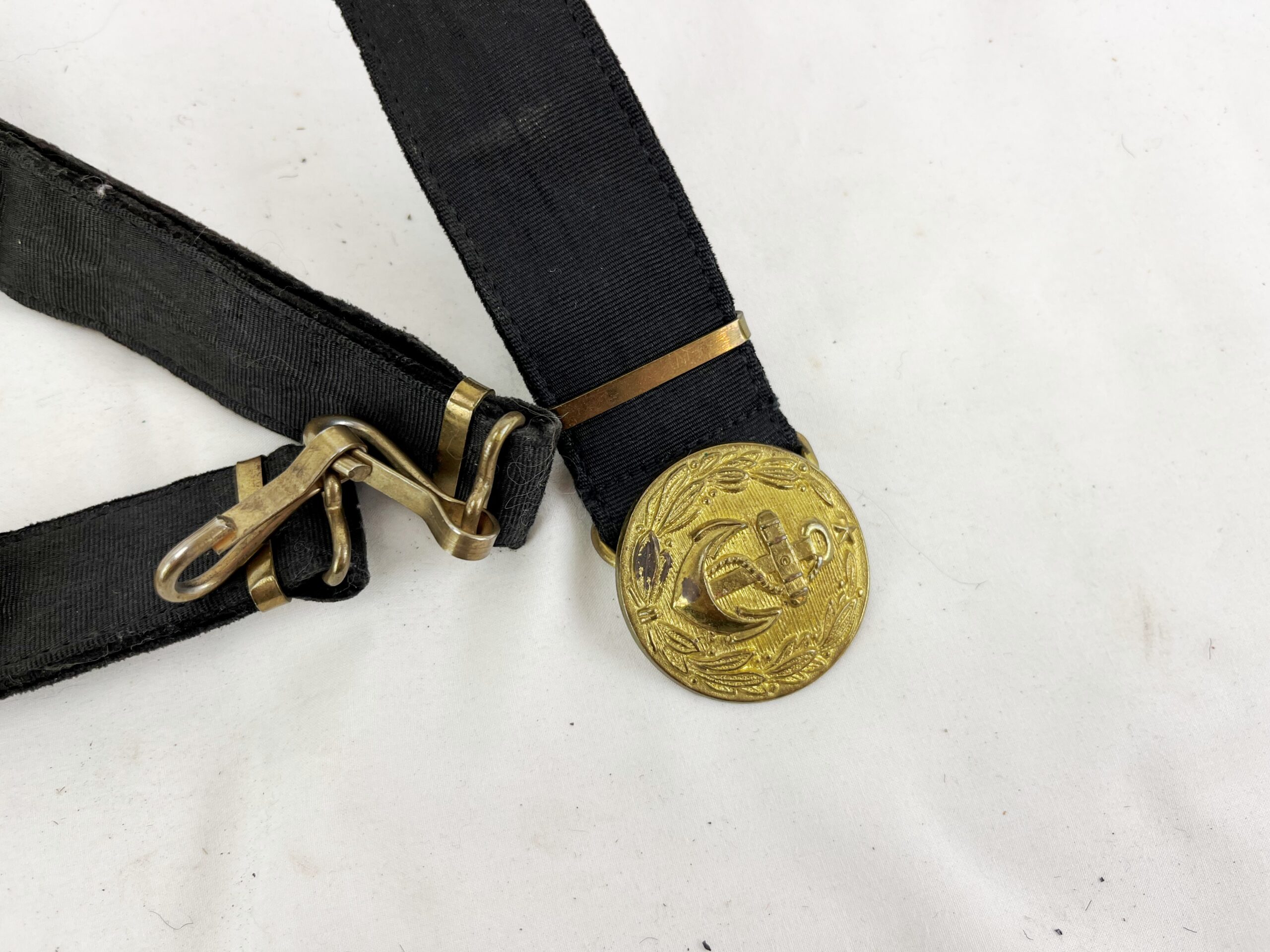 Vintage Soviet Naval Officer Dress Brass Belt - Image 3